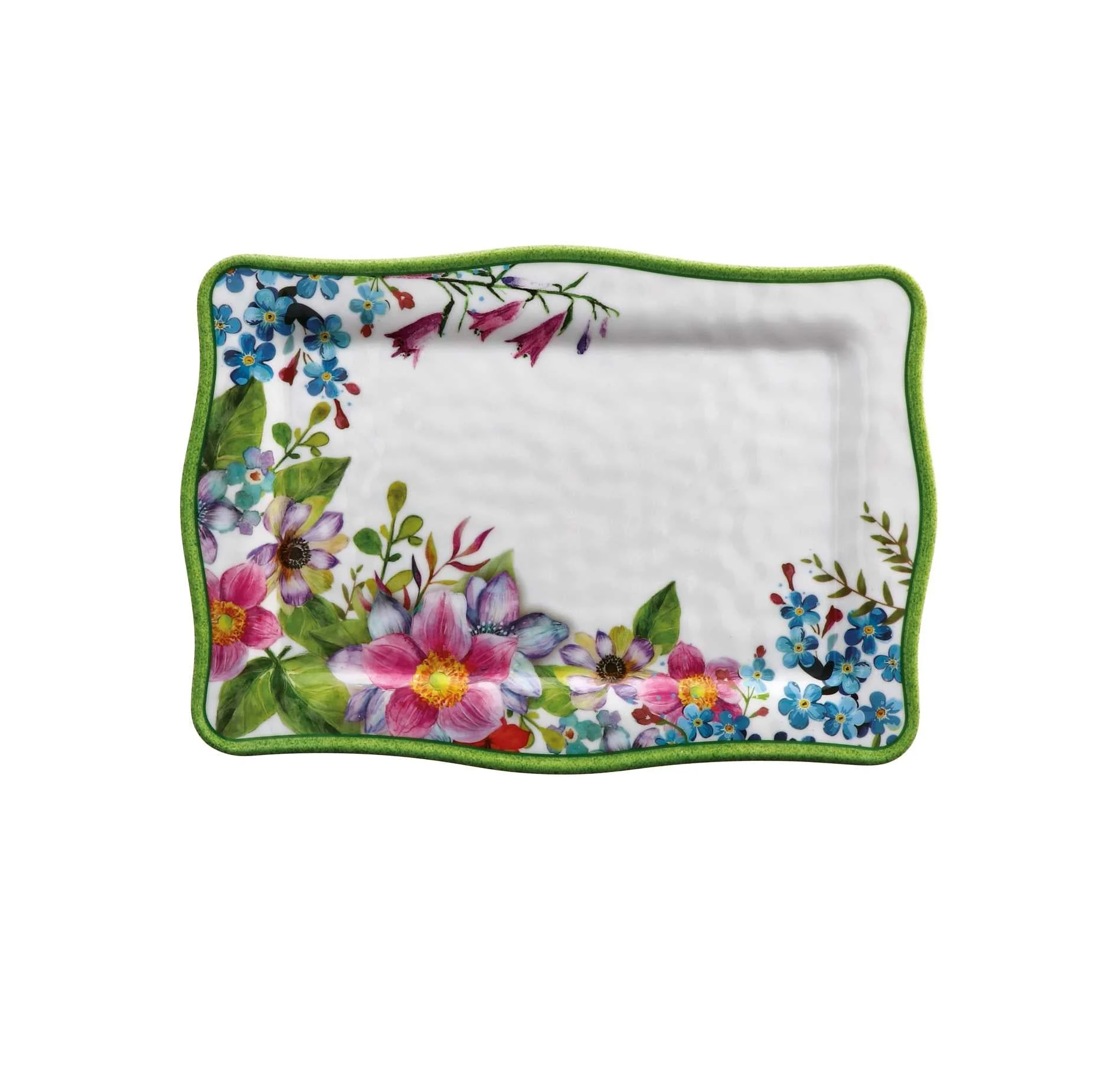 Ad Trend Vassoio Rettangolare Shia Melamina 30 x 21 Cm H 1,5 Cm Multicolor
