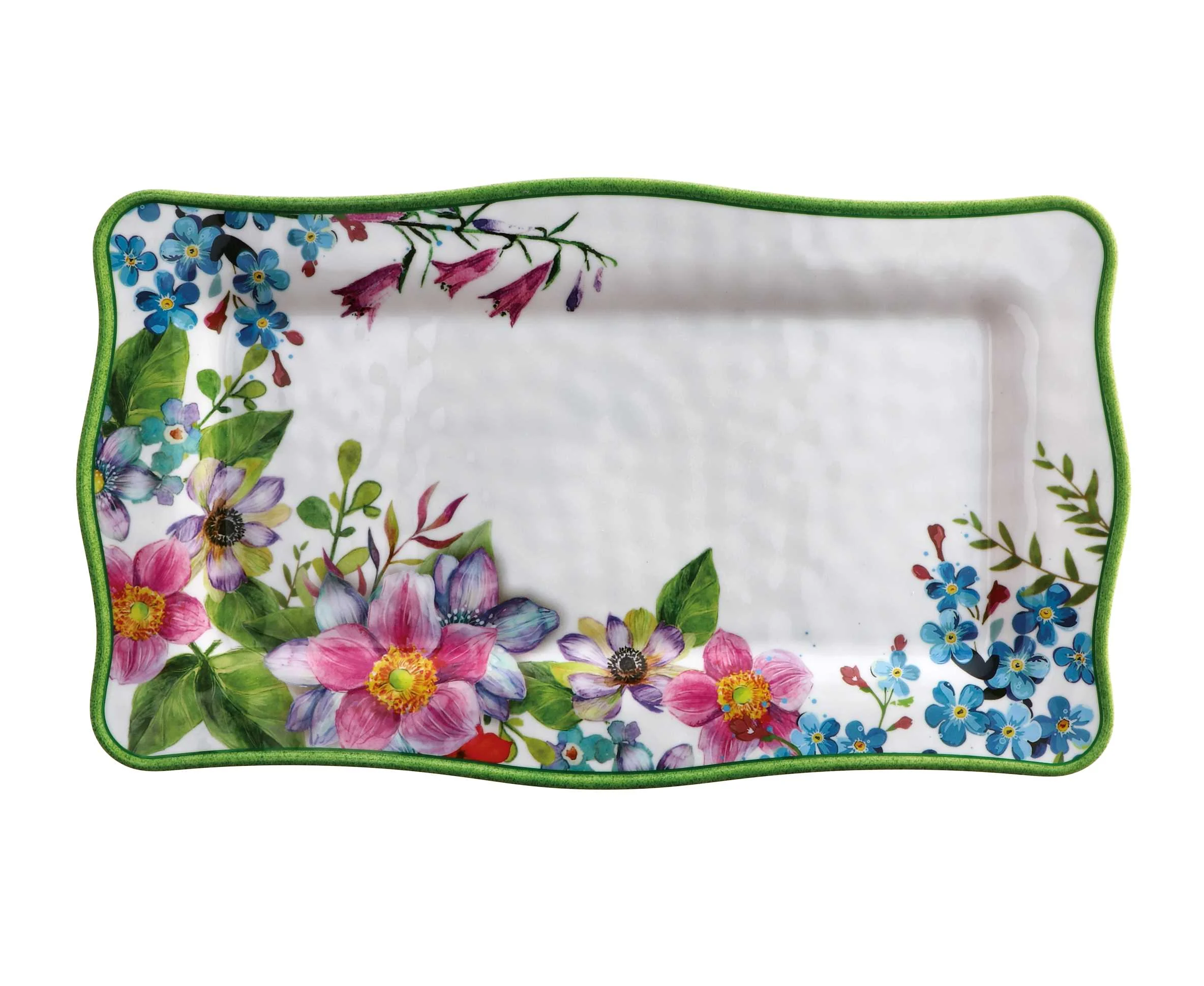 Ad Trend Vassoio Rettangolare Shia Melamina 48 x 28 Cm H 2 Cm Multicolor