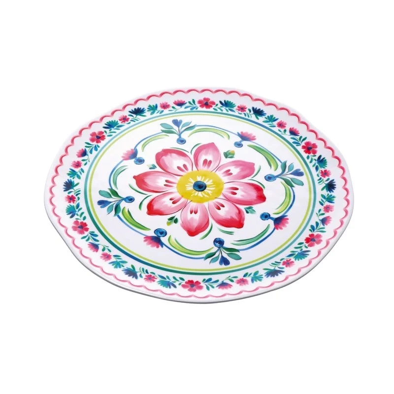 Ad Trend Vassoio Tondo Glen in Melamina D 40 Cm H 2 Cm Multicolor