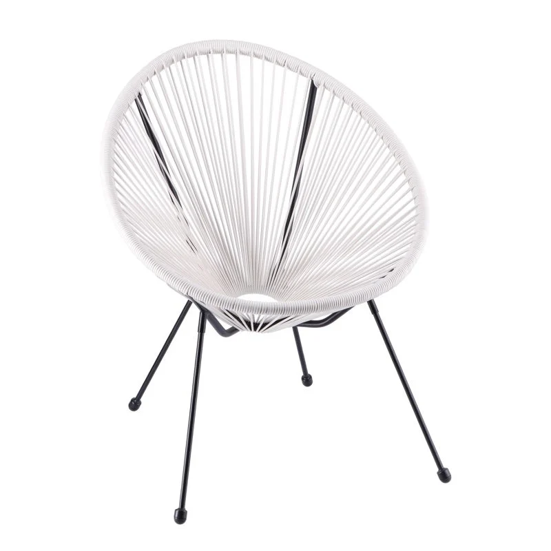 Ad Trend Sedia Esterno Bianca Intreccio 68×62 H 82 cm