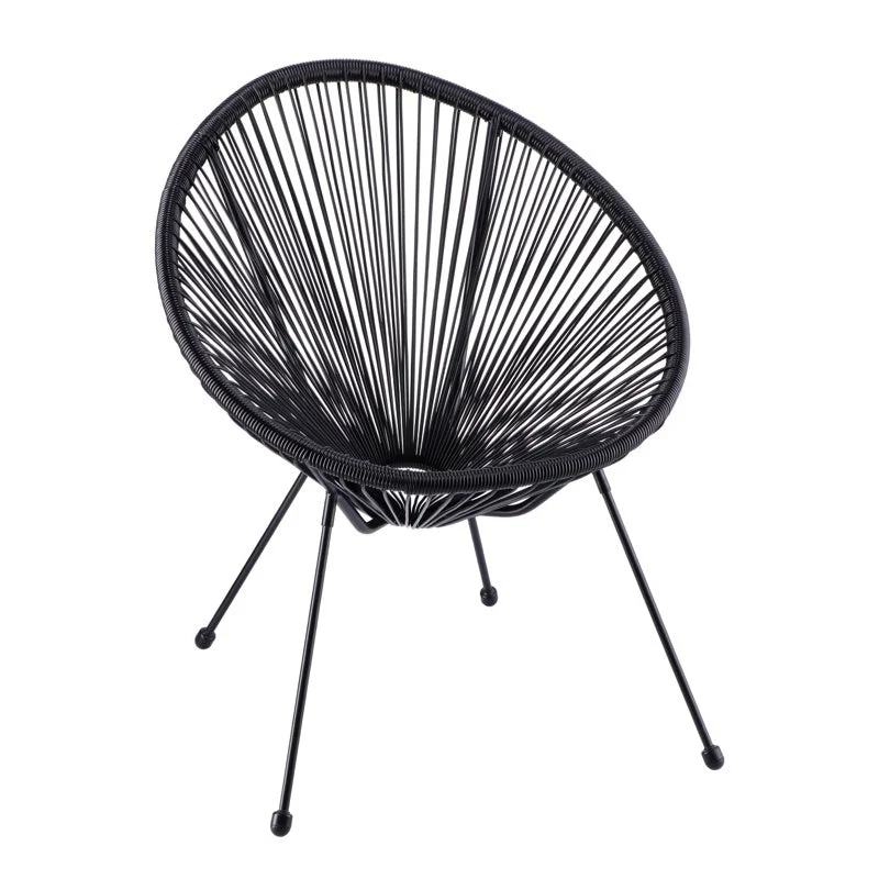 Ad Trend Sedia Esterno Nera Intreccio 68×62 H 82 cm