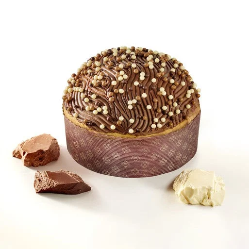 Sal de Riso Panettone I Tre Cioccolati 1 Kg con Sac a Poche Crema alle Nocciole