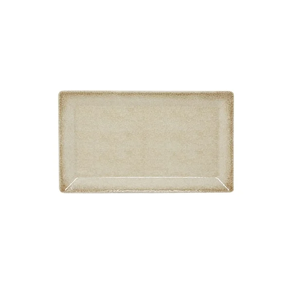 Saturnia Kimi Piatto Rettangolare 26 x 15 Cm Porcellana Decorato Sand