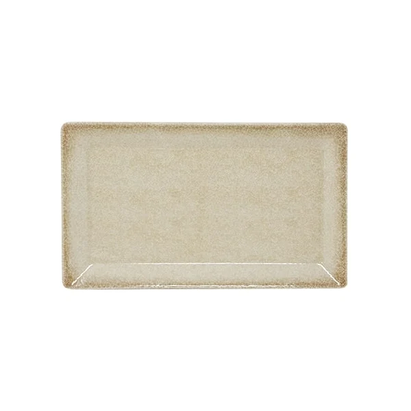 Saturnia Kimi Piatto Rettangolare 29 x 17,5 Cm Porcellana Decorato Sand