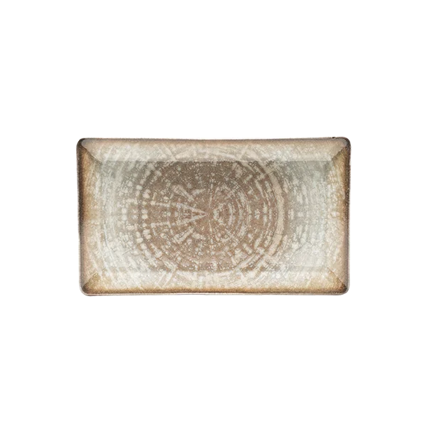 Saturnia Piatto Kimi Rettangolare 26 x 15 Cm Porcellana Decorato Crete