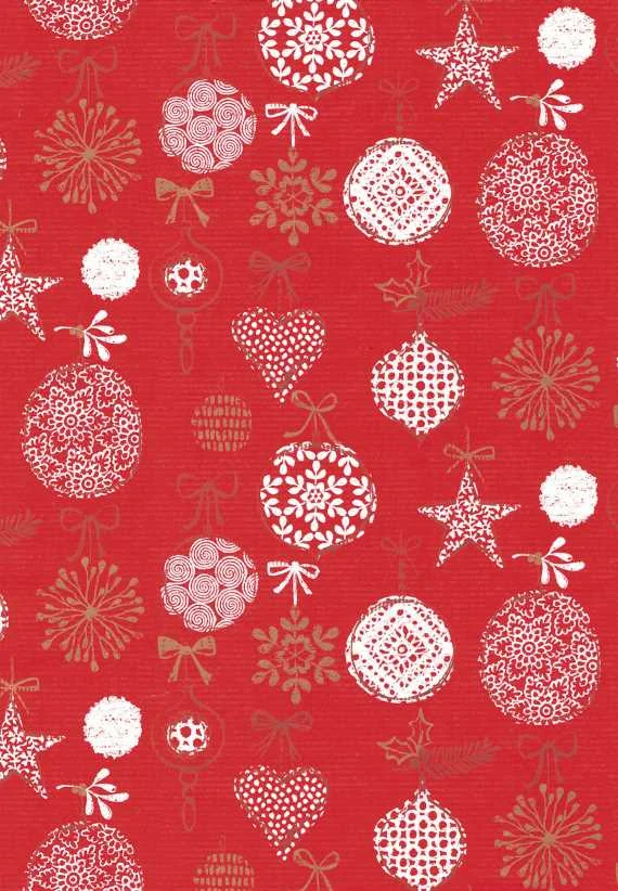 Saul Sadoch Carta Regalo di Natale Raso H 0,70 Mt L 25 Mt Dec. Fiocchi di Neve