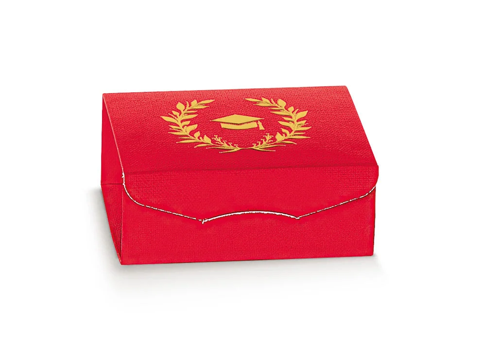 Scotton Gift Scatola Portaconfetti 70 x 70 x 30 Mm Alloro Dorato 10 Pz