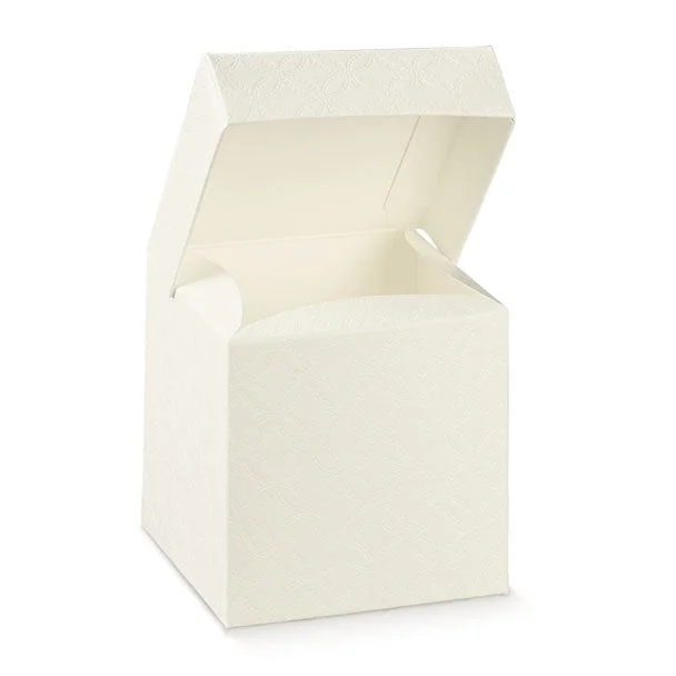 Scotton Scatola Pieghevole con Coperchio 120 x 120 x 240 Mm Matelassè Bianco 10 Pz