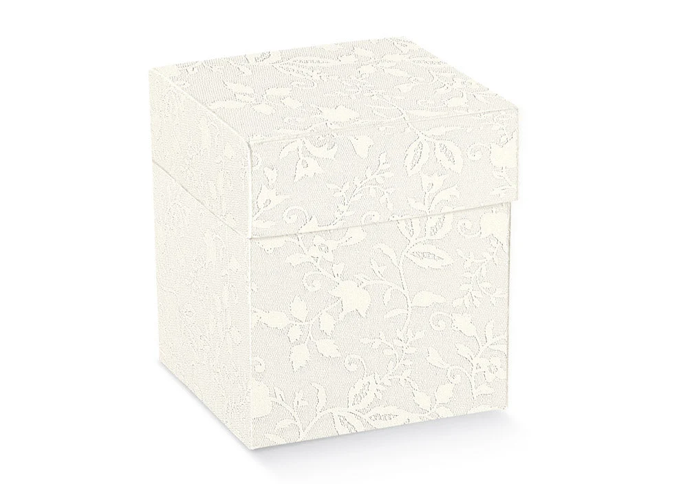Scotton Scatola Portaconfetti 120 x 120 x 120 Mm Harmony Bianco 10 Pz