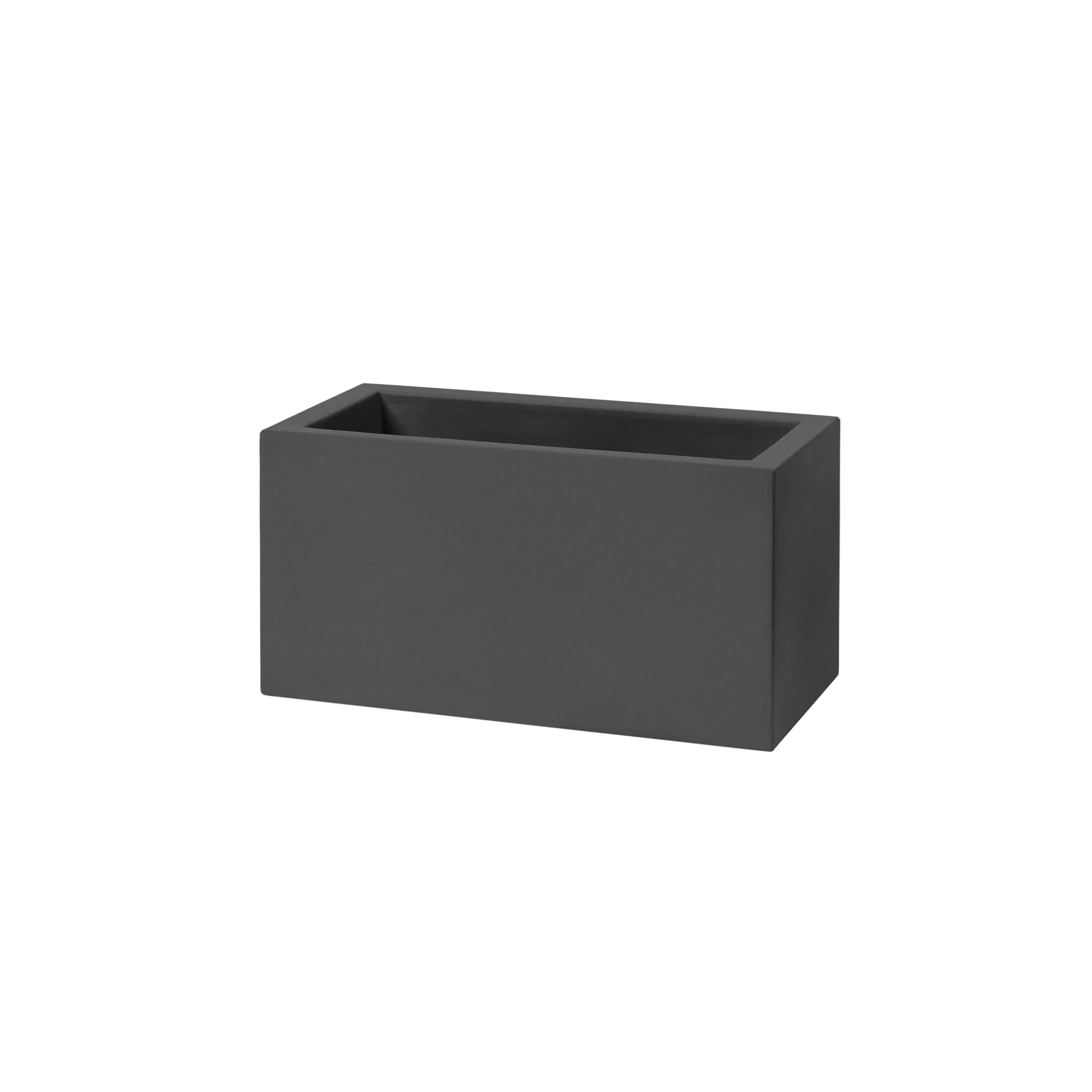 TeraPlast Cassa Schio Maxi Antracite Resina Fioriera 80 cm