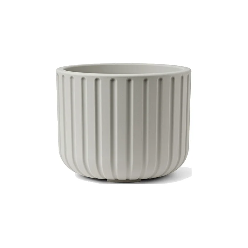 TeraPlast Echo Rigato 50 cm Vaso Silver Fog Resina