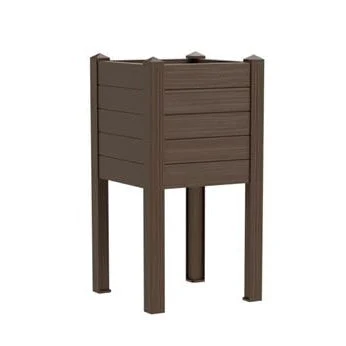 TeraPlast Fioriera Trama 014 Moka H80 cm 42×42 Resina
