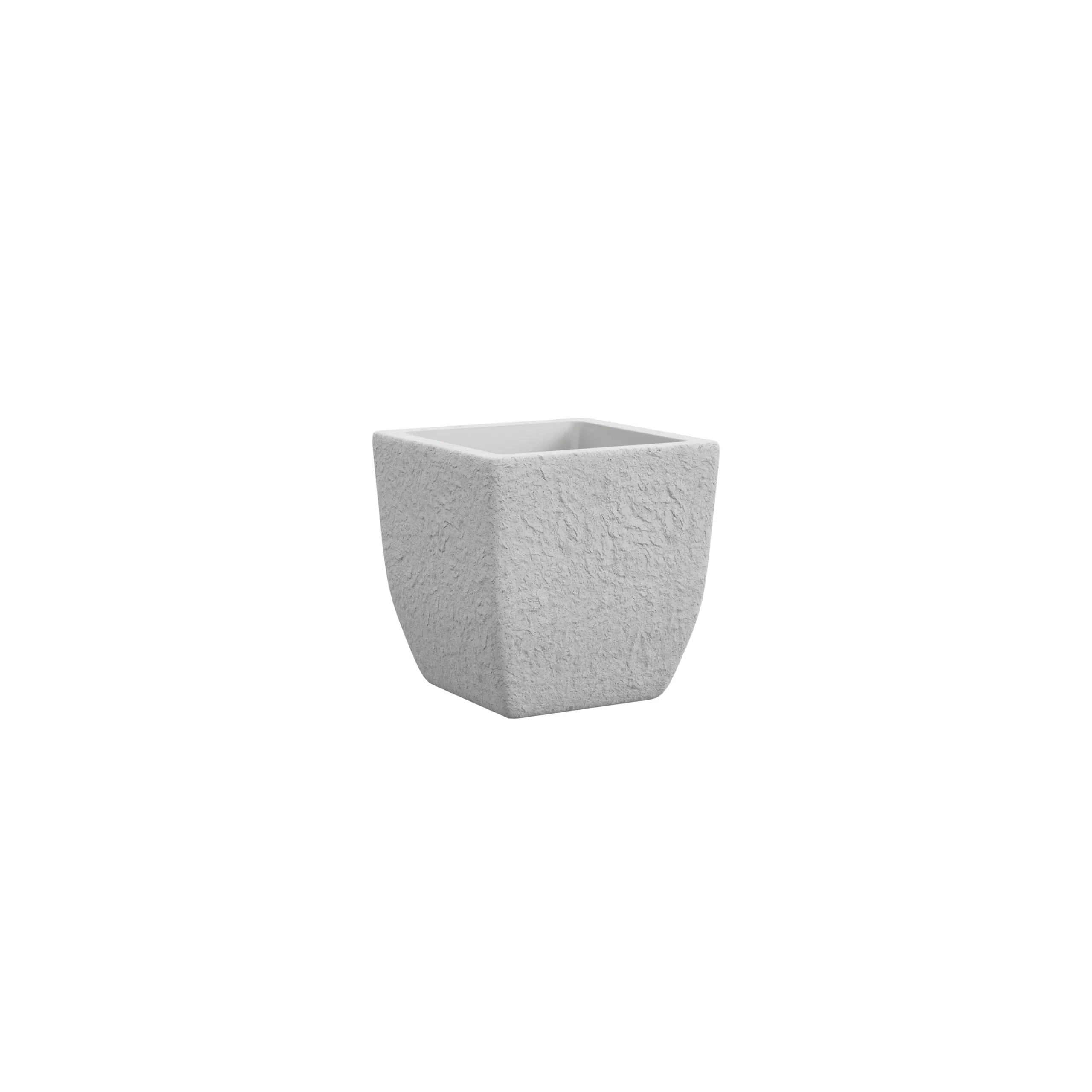 TeraPlast Lithos Pietra 40 cm Vaso Bianco Plastica