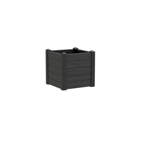 TeraPlast Trama 001 Ash Antracite Vaso Fioriera Resina 42×42
