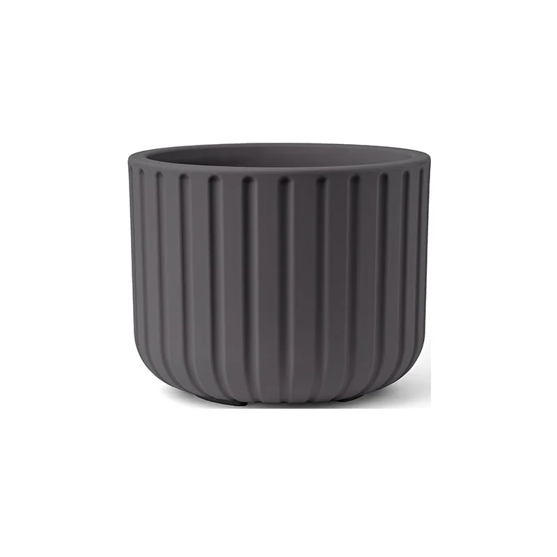 TeraPlast Vaso Echo Rigato Basalt Ø50 cm Sovrapponibile