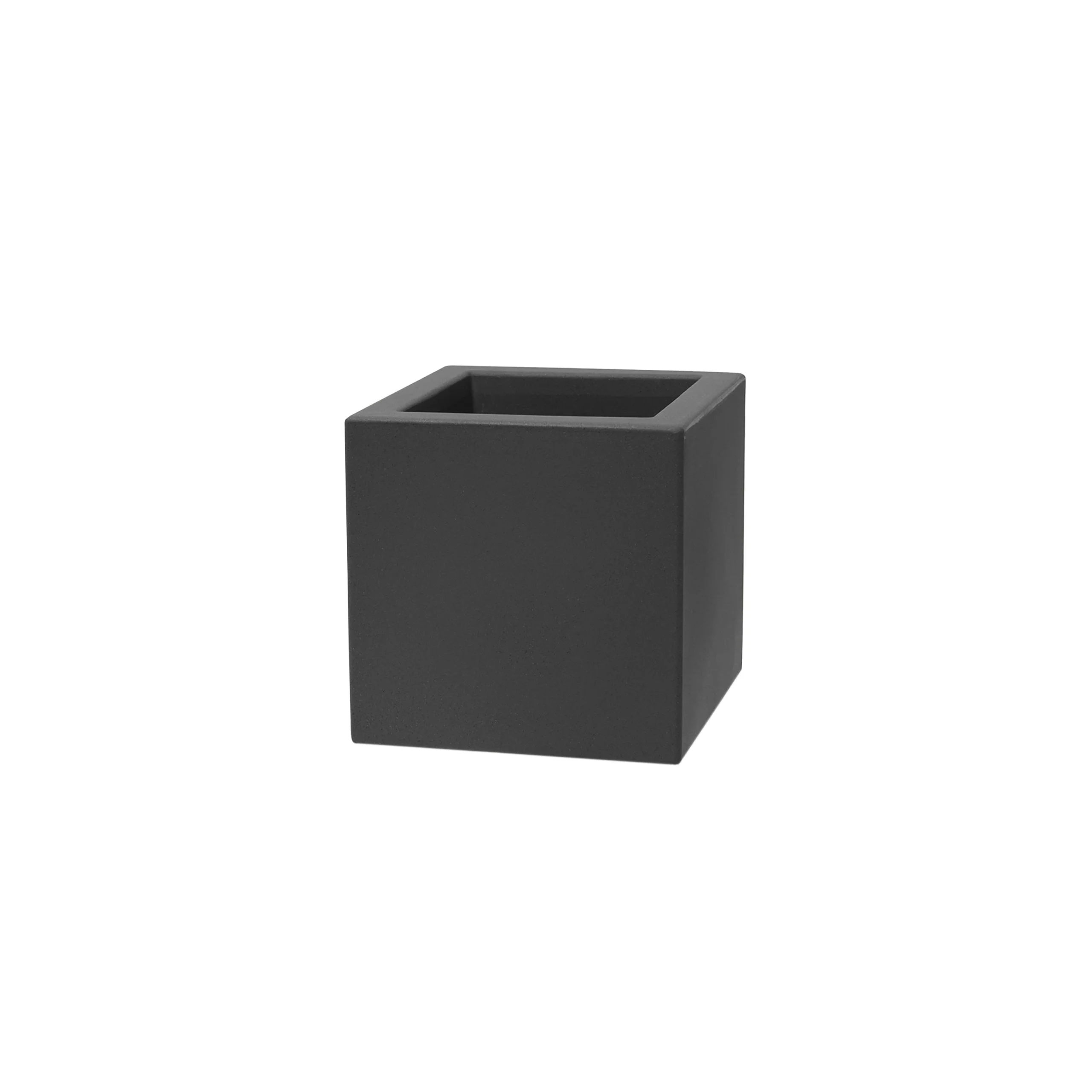 TeraPlast Vaso Schio Cubo 40 Cm Antracite Resina