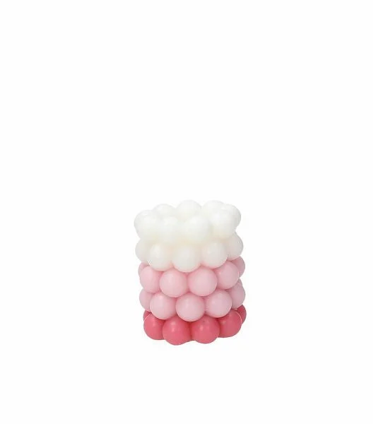 Tognana Candela Cilindro Lux Bubble H 10 Cm Rosa