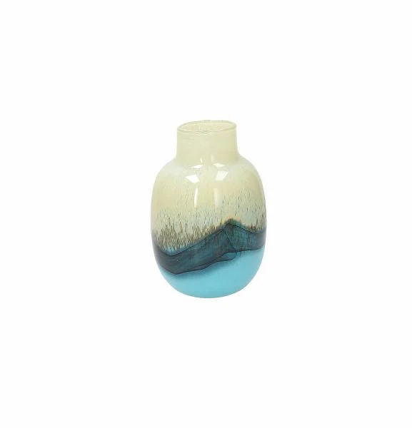 Tognana Vaso Bombato Azzurro H 20 Cm Design Sonic
