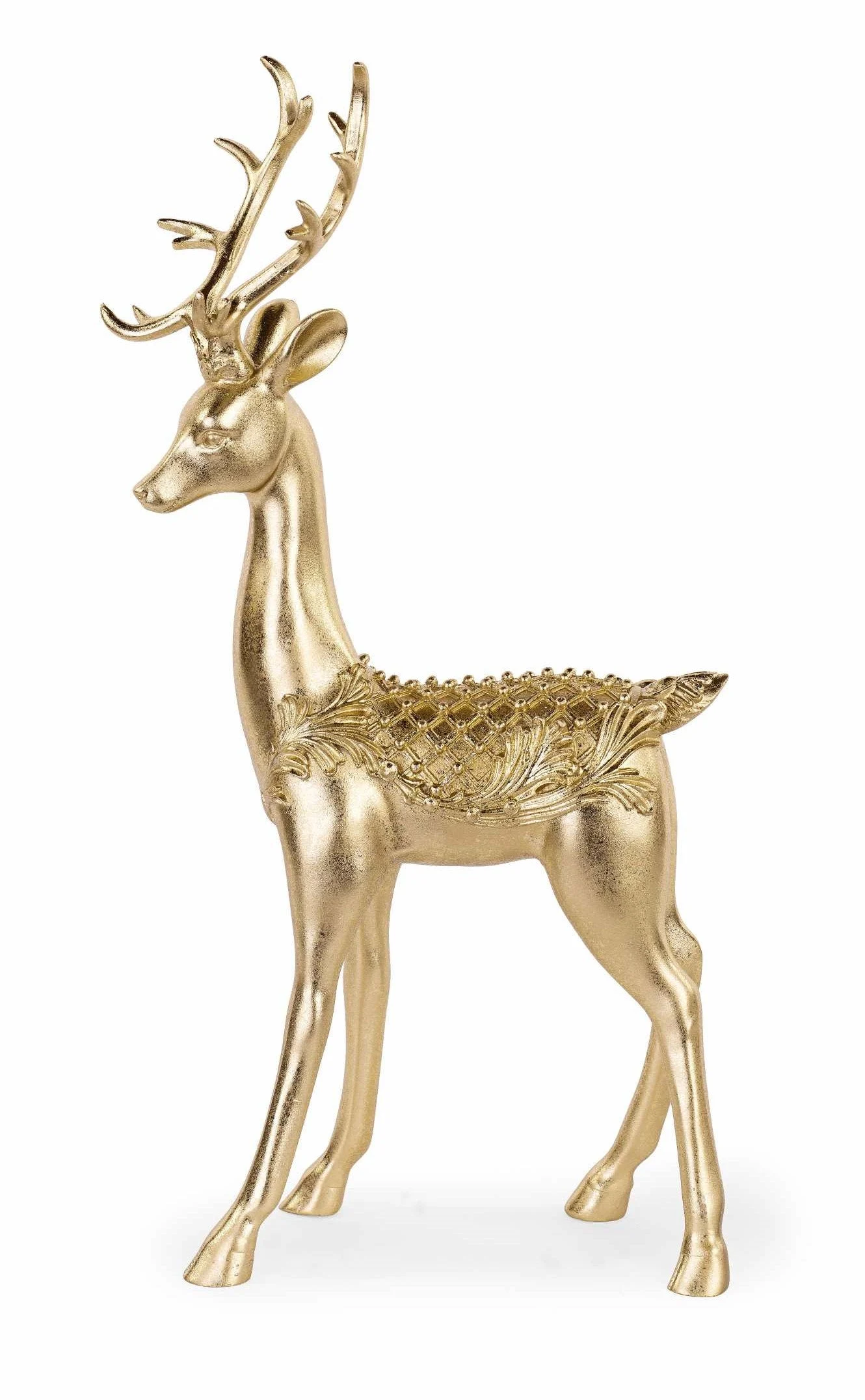 Tono Su Tono Renna di Natale in Piedi 225 x 105 x 405 Mm Oro