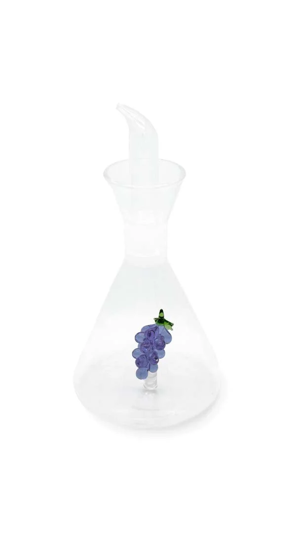 WD LifeStyle Acetiera in Vetro Borosilicato Cc 250 Ml Decoro Uva