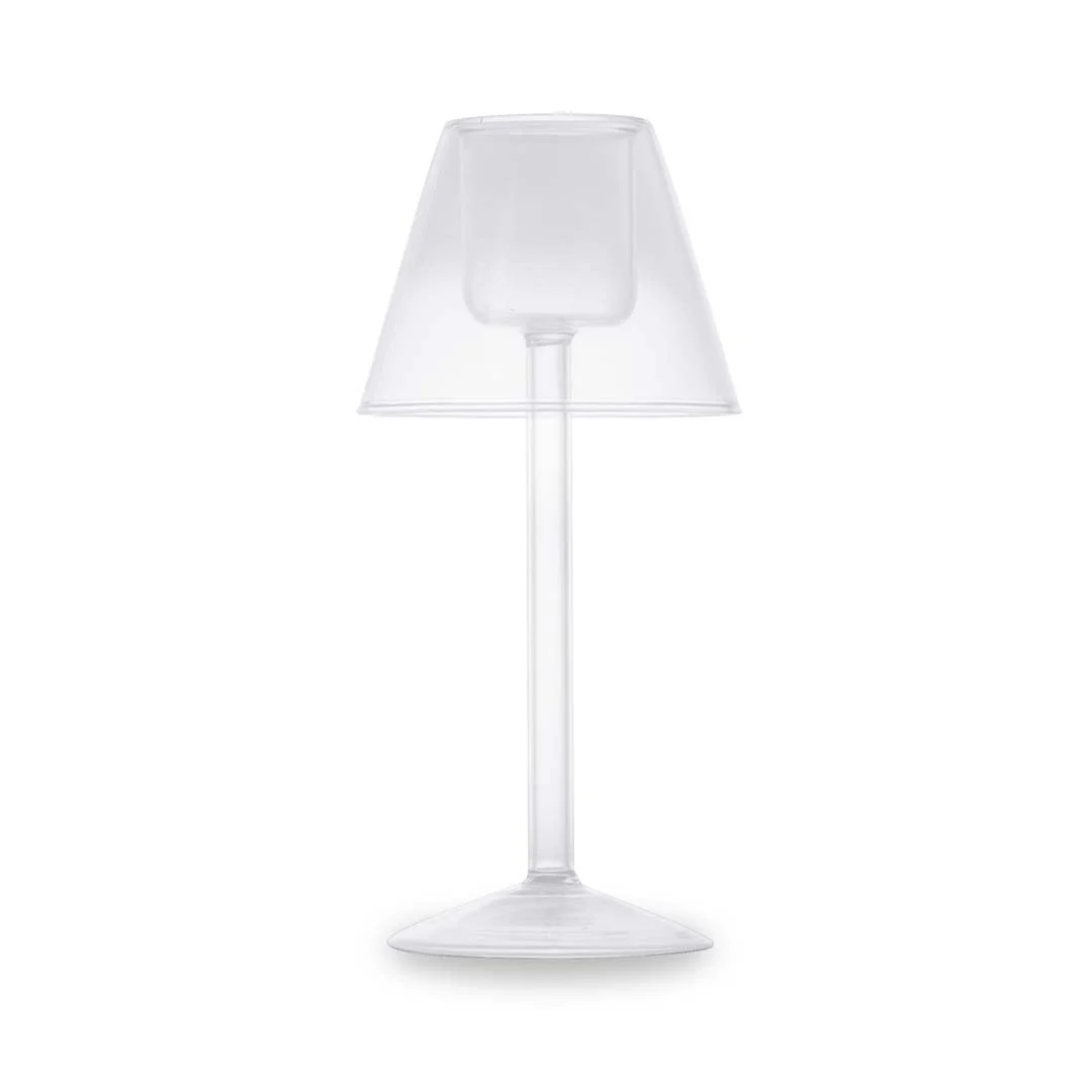 WD LifeStyle Portacandela Tealight Vetro Borosilicato H 22 Cm Trasparente