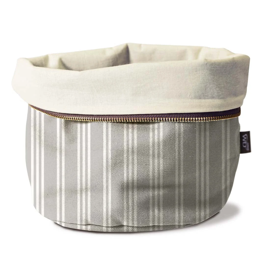 WD LifeStyle Sacchetto Pane Riscaldabile Cotone Gessatto Grigio