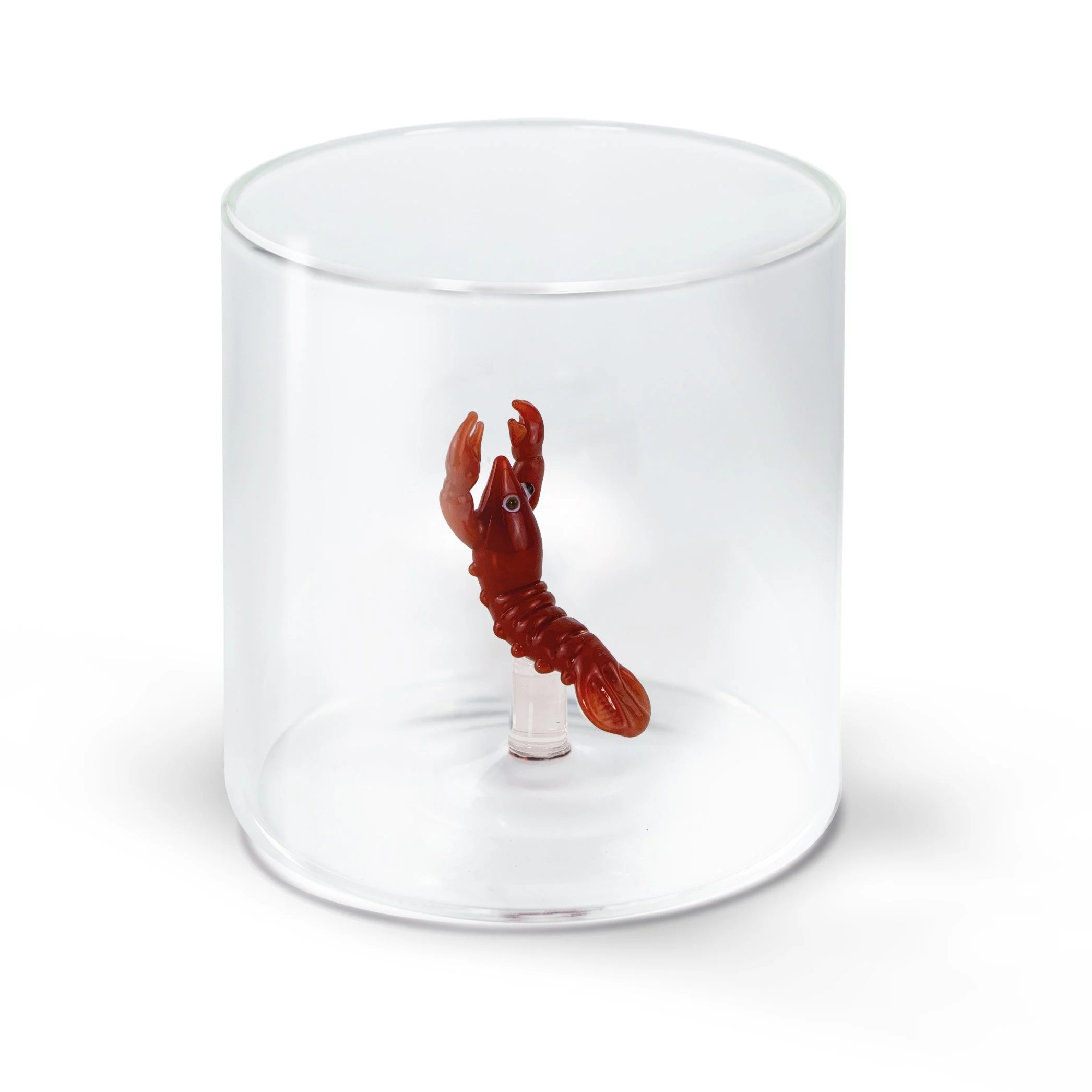 WD LifeStyle Bicchiere Vetro Borosilicato Cc 250 ml Decoro Aragosta