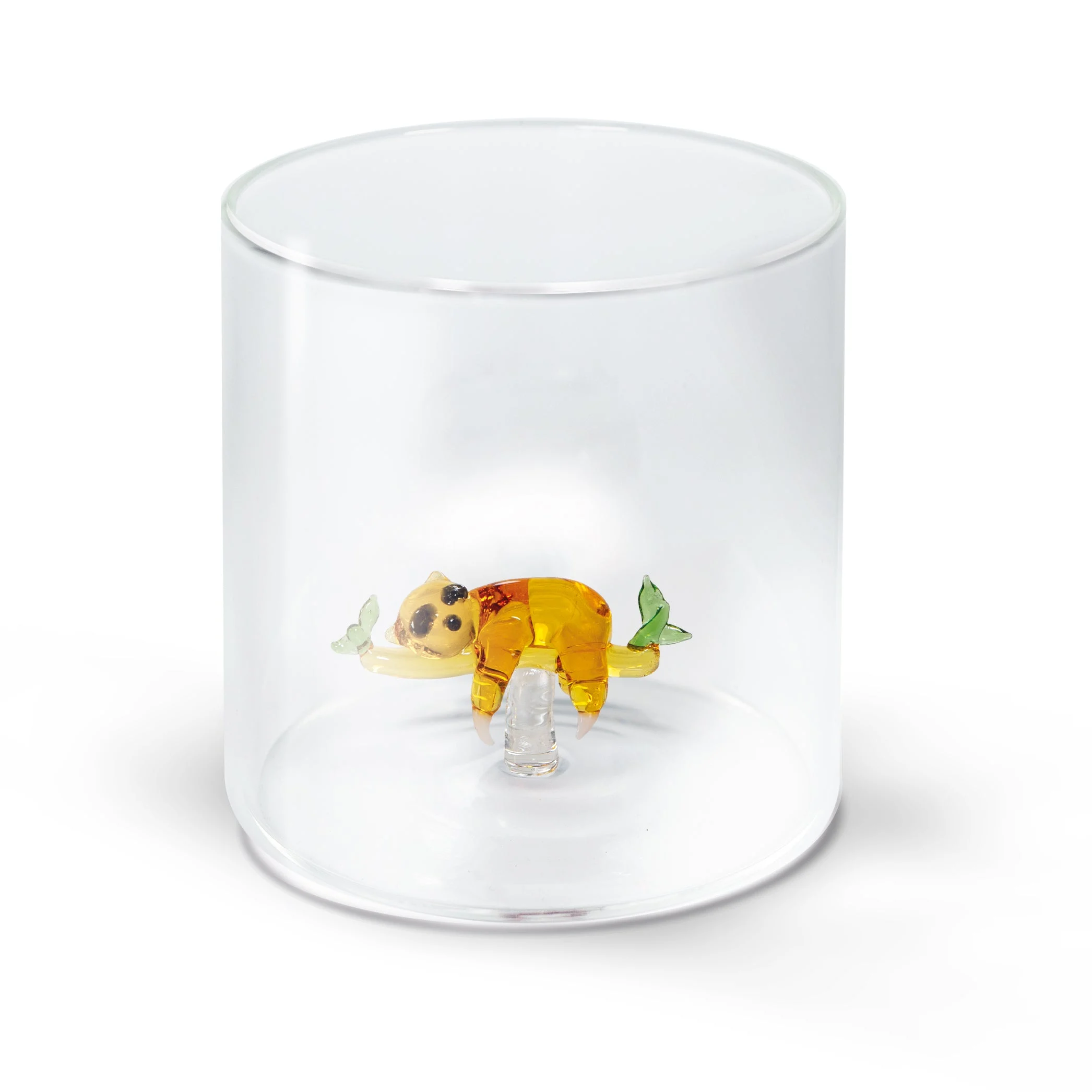 WD LifeStyle Bicchiere Vetro Borosilicato Cc 250 ml Decoro Bradipo