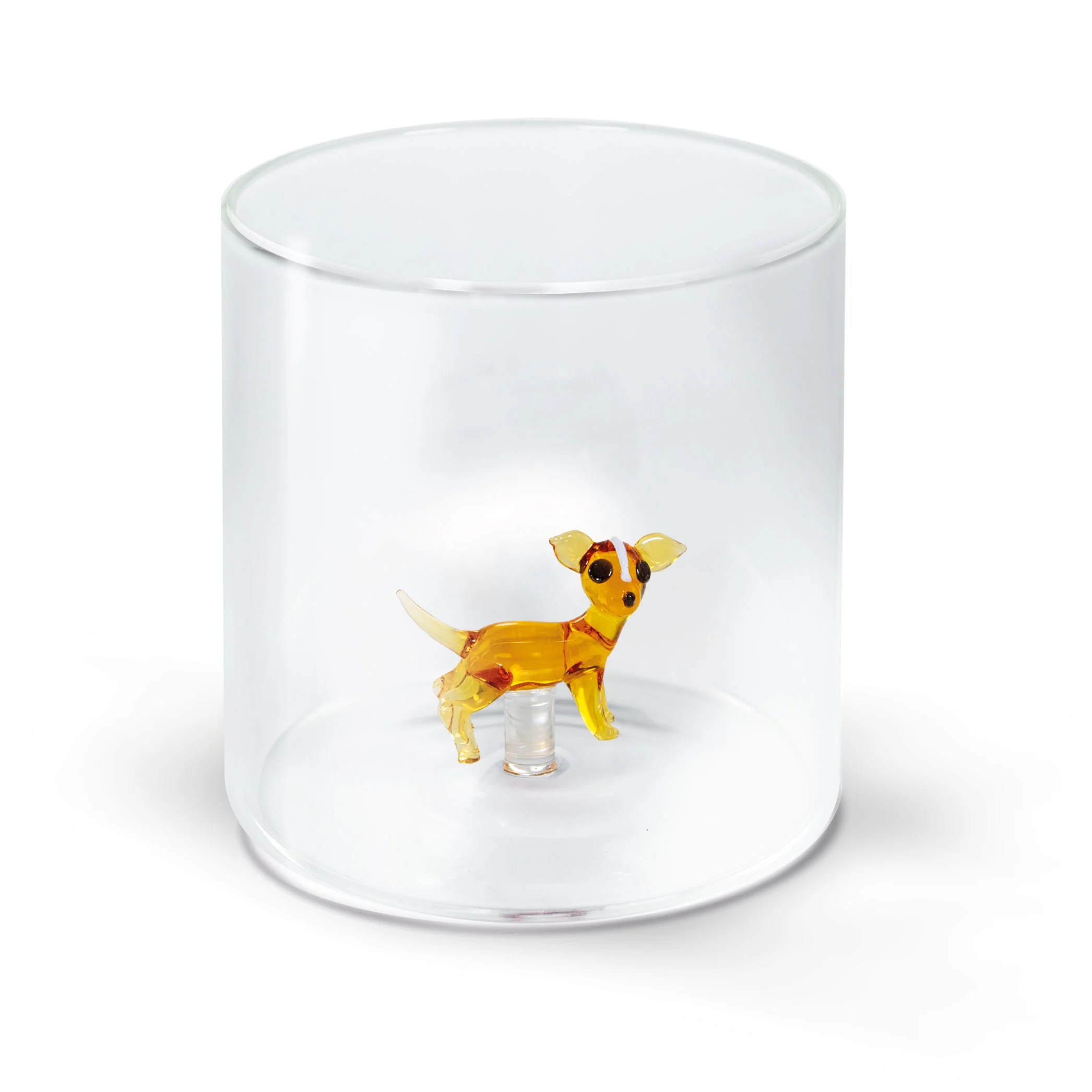 WD LifeStyle Bicchiere Vetro Borosilicato Cc 250 ml Decoro Chihuahua