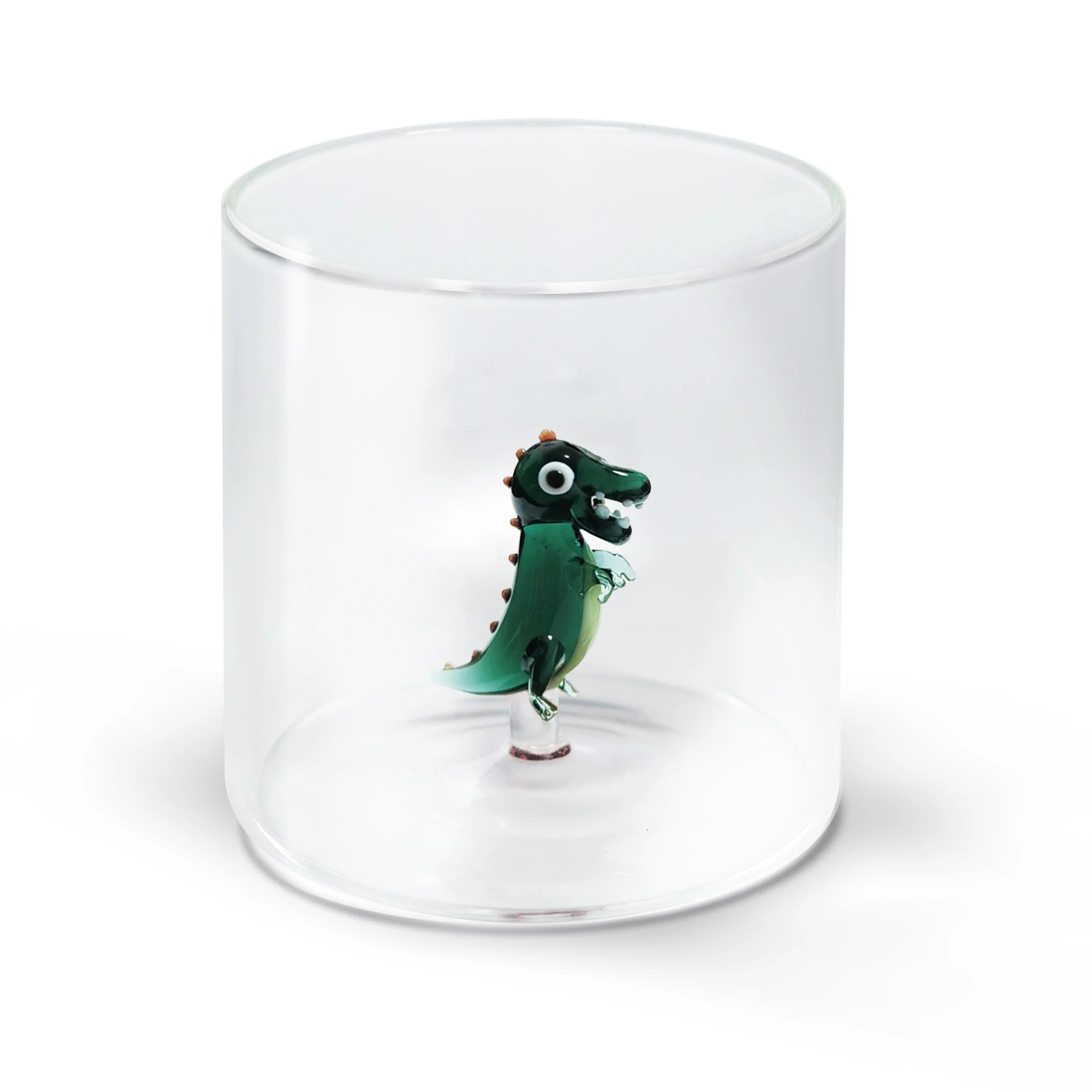 WD LifeStyle Bicchiere Vetro Borosilicato Cc 250 ml Decoro Dinosauro