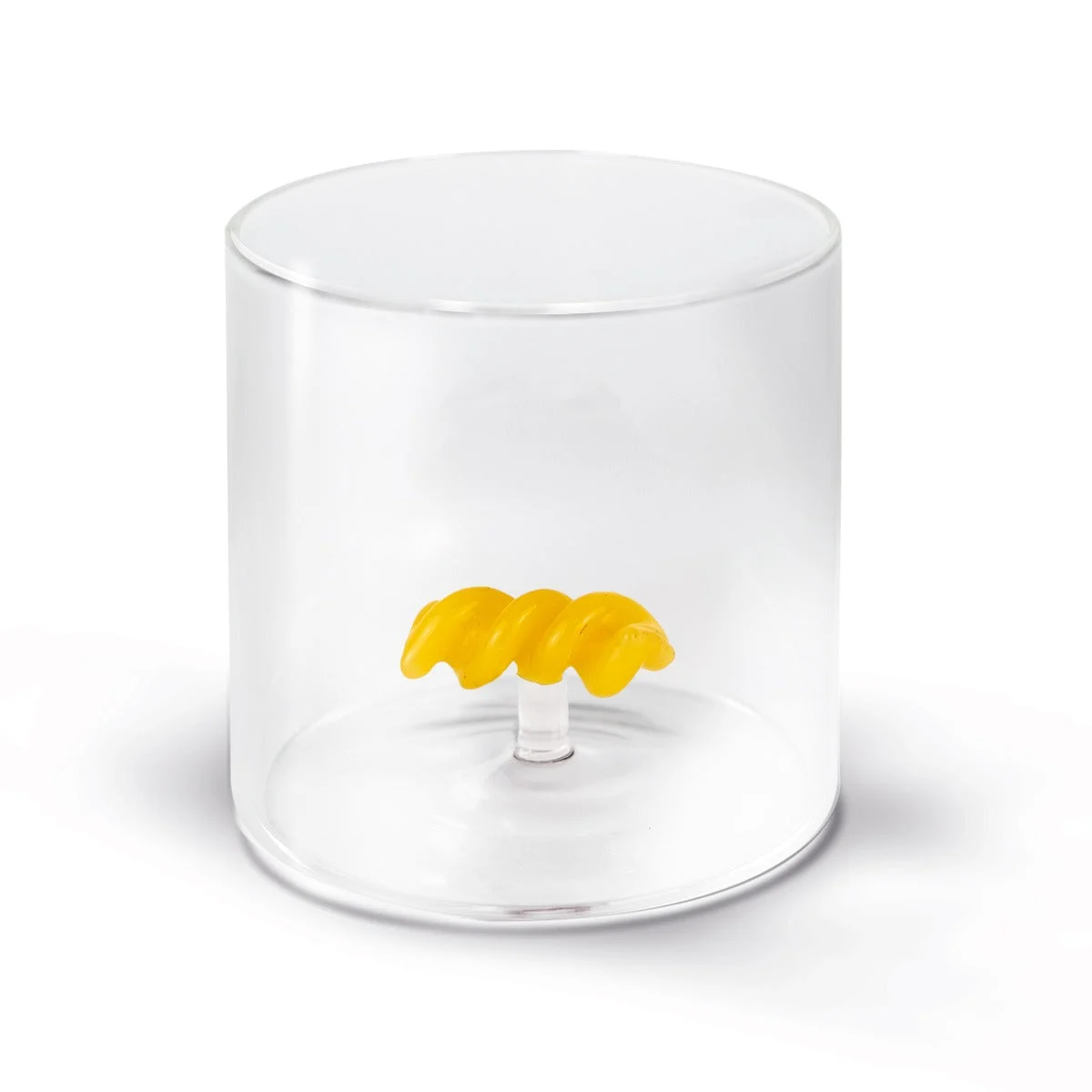 WD LifeStyle Bicchiere Vetro Borosilicato Cc 250 ml Decoro Pasta Fusillo