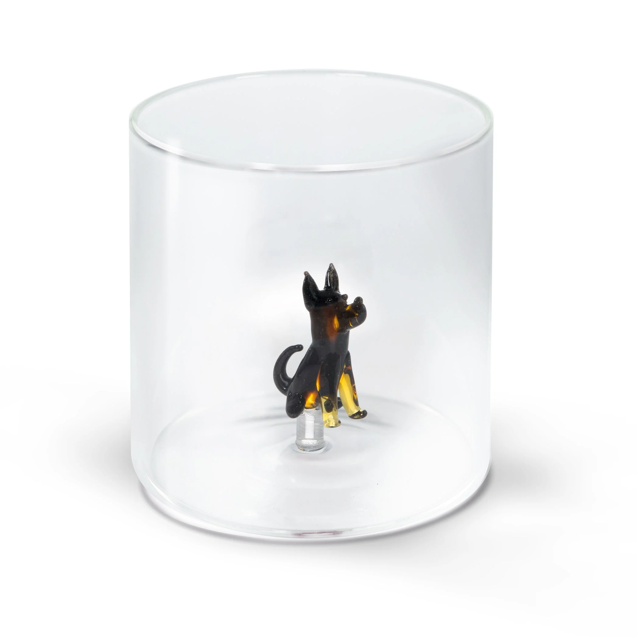 WD LifeStyle Bicchiere Vetro Borosilicato Cc 250 ml Decoro Pastore Tedesco