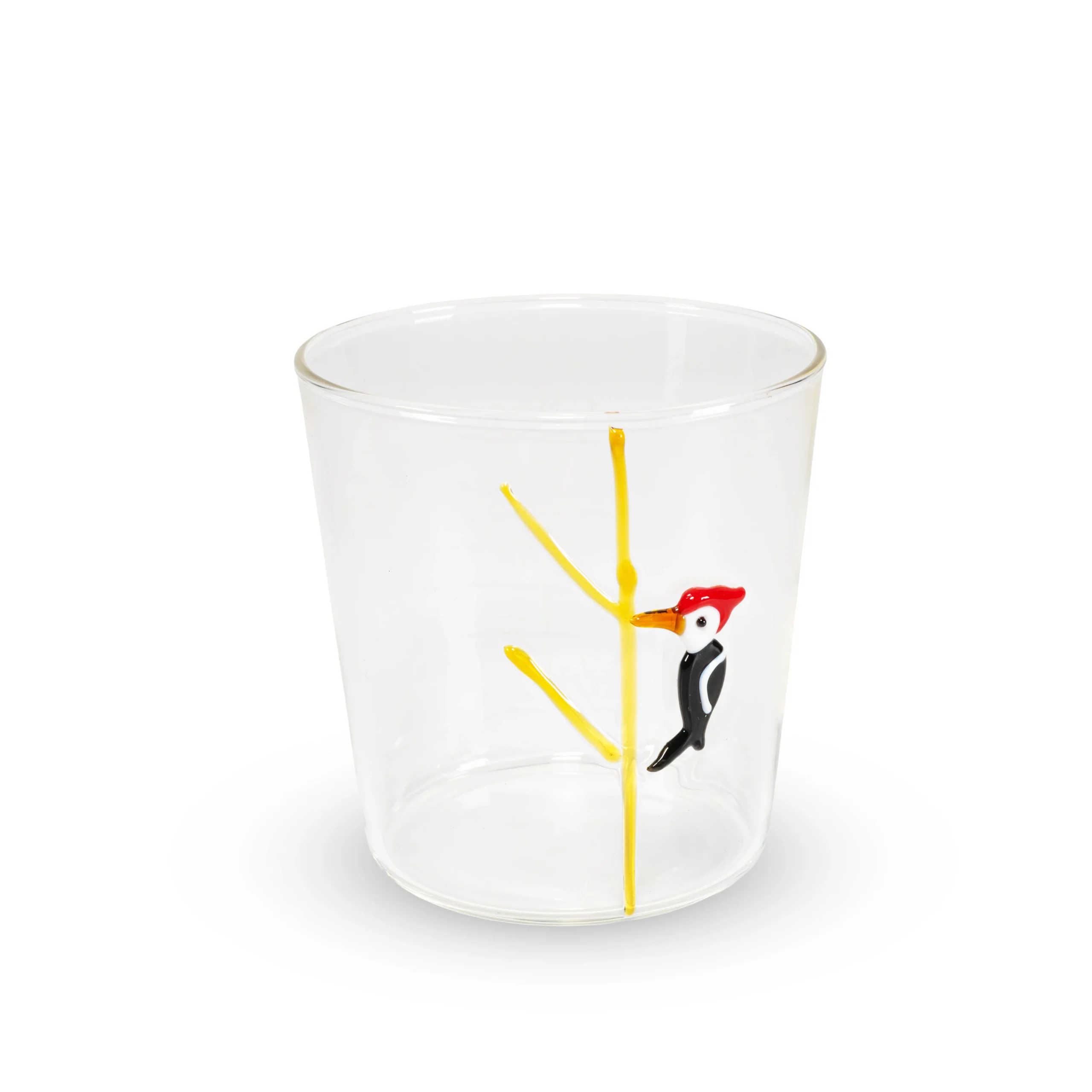 WD LifeStyle Bicchiere Vetro Borosilicato Cc 250 ml Decoro Picchio