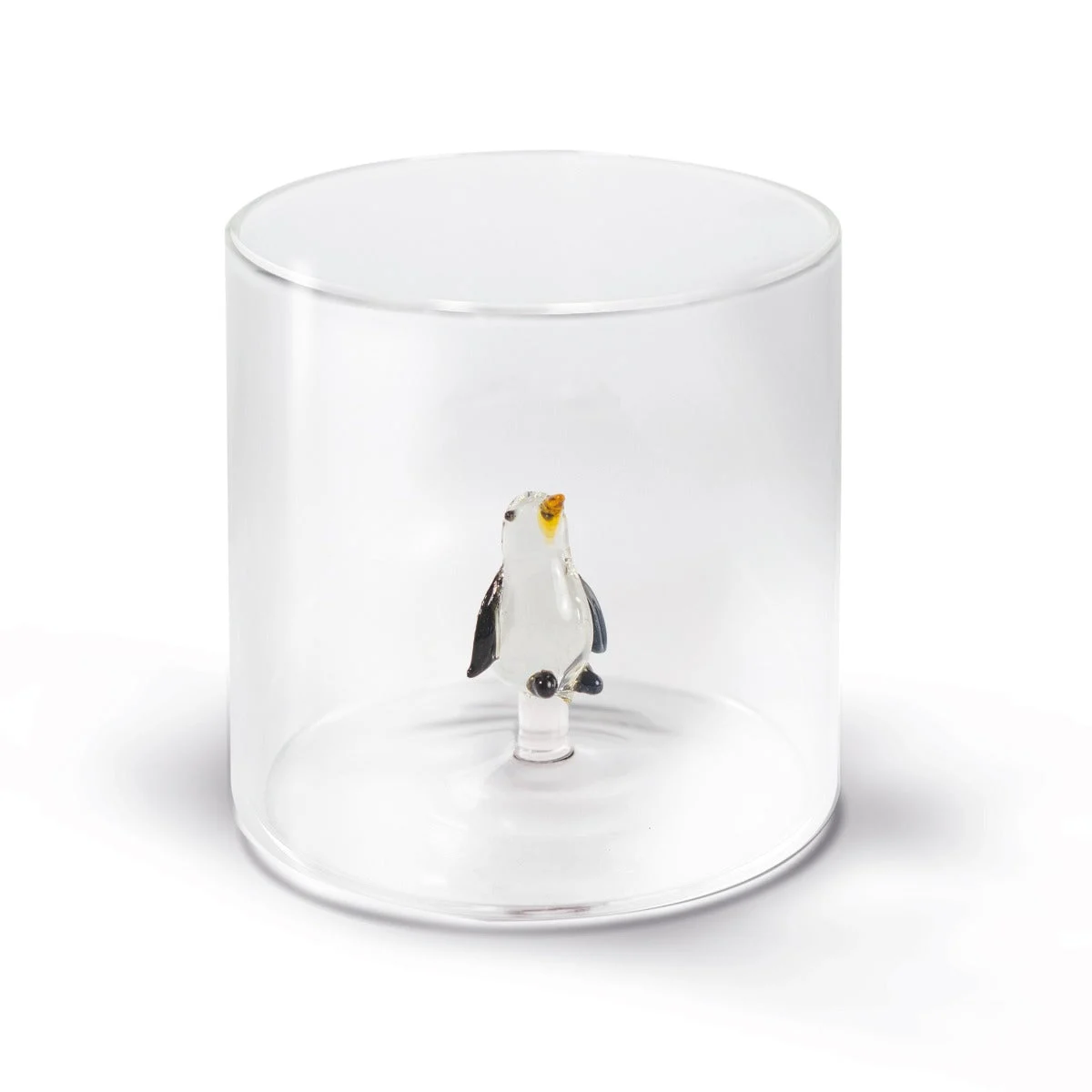 WD LifeStyle Bicchiere Vetro Borosilicato Cc 250 ml Decoro Pinguino