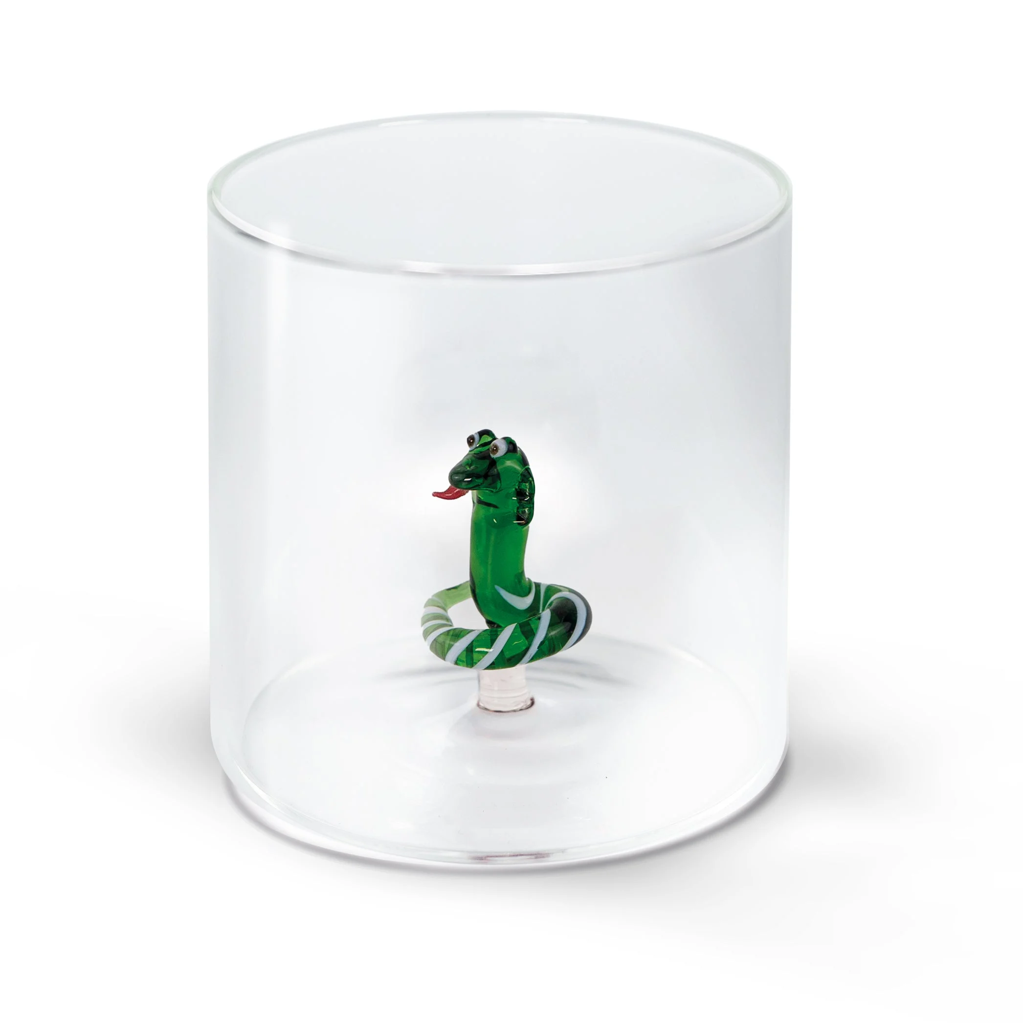 WD LifeStyle Bicchiere Vetro Borosilicato Cc 250 ml Decoro Serpente