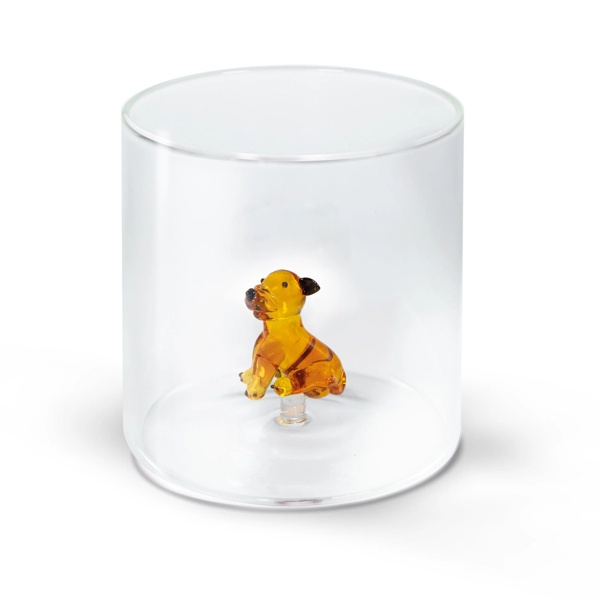 WD LifeStyle Bicchiere Vetro Borosilicato Cc 250 ml Decoro Shar Pei