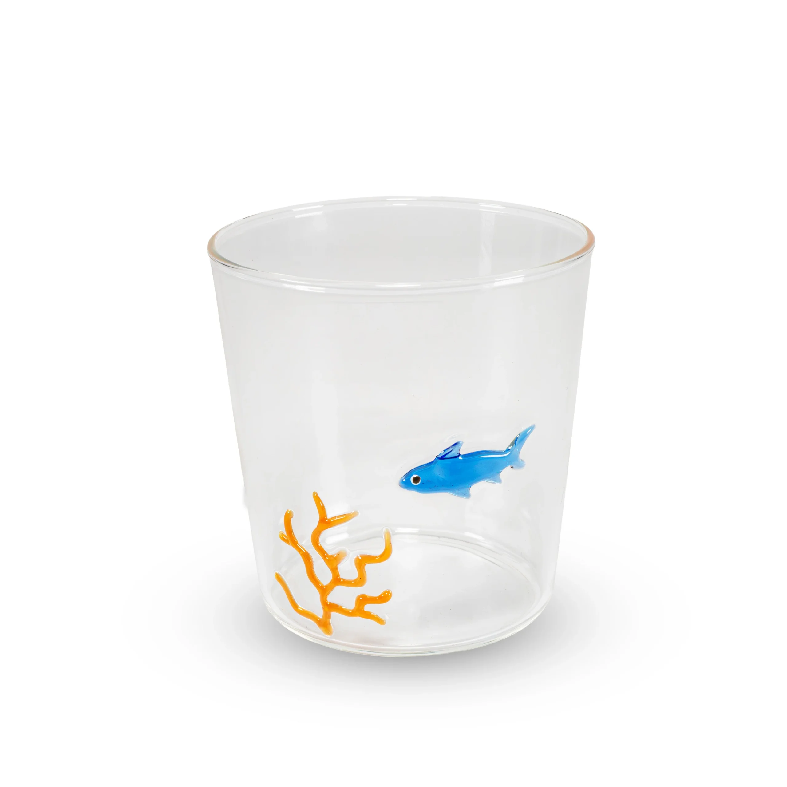 WD LifeStyle Bicchiere Vetro Borosilicato Cc 250 ml Decoro Squalo