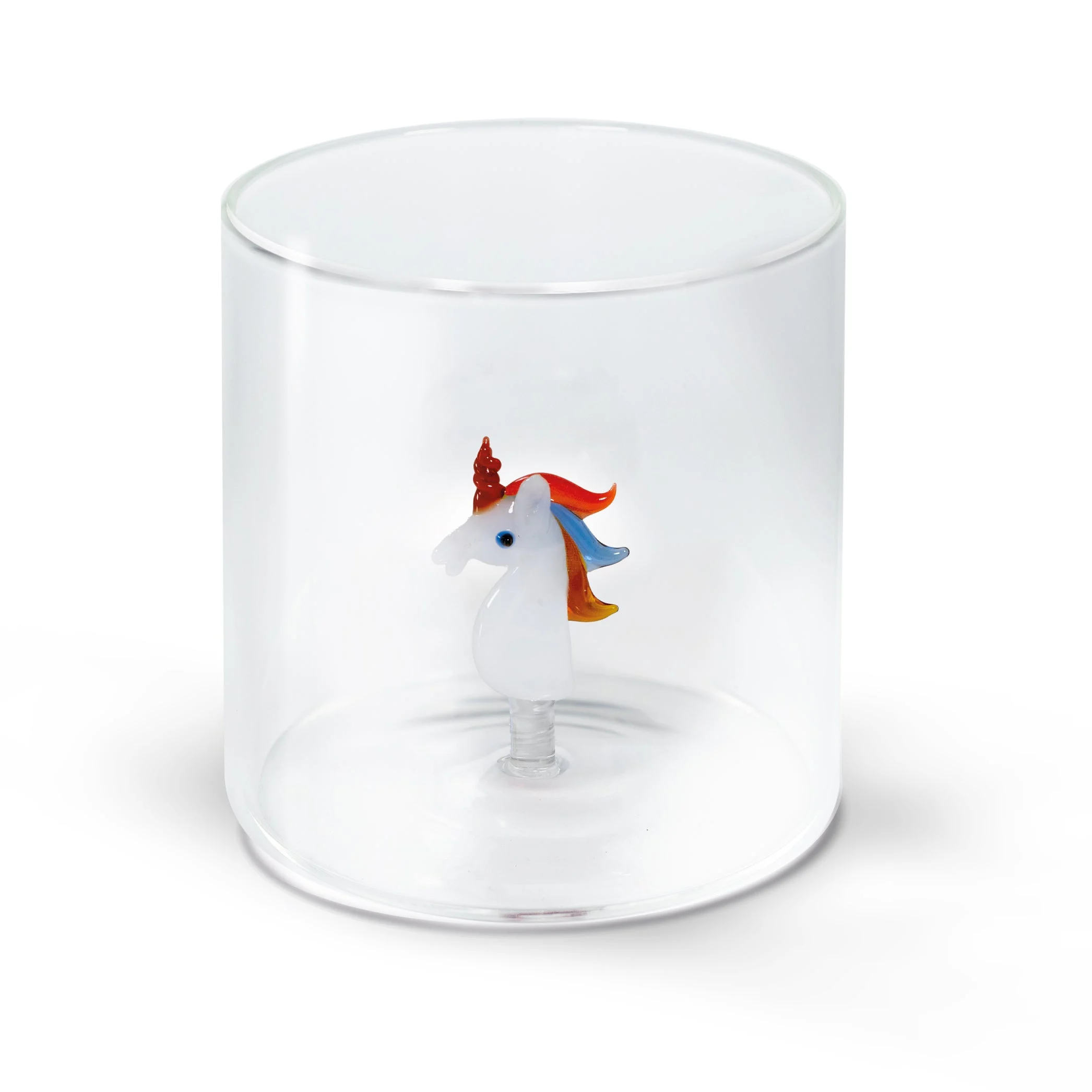 WD LifeStyle Bicchiere Vetro Borosilicato Cc 250 ml Decoro Unicorno