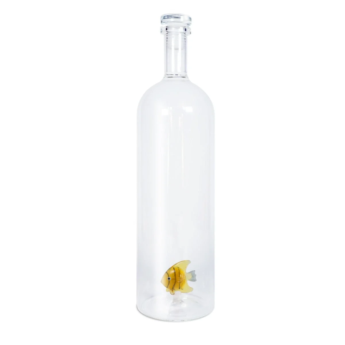 WD LifeStyle Bottiglia Vetro con Tappo Cc 1,2 Lt Pesce Tropicale Oro