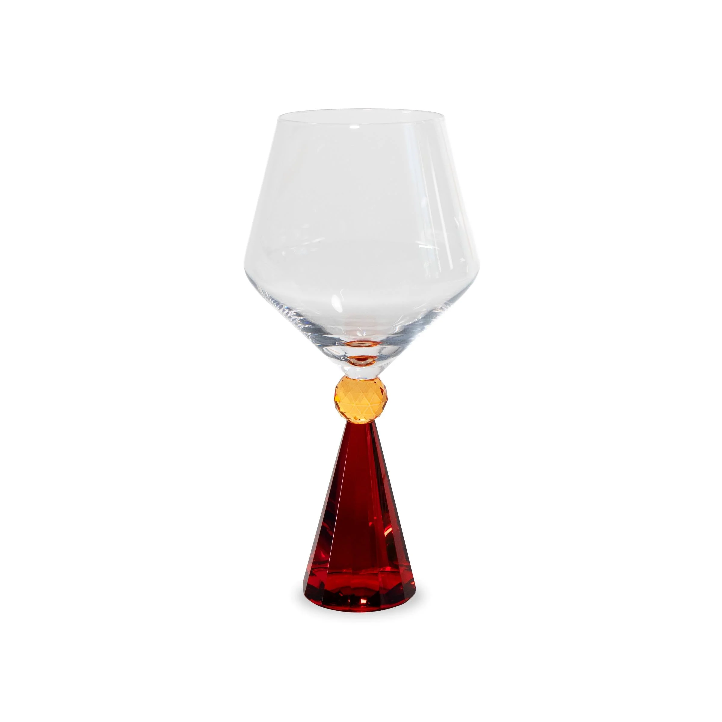 WD LifeStyle Calice per Gin Tonic in Verto Base Effetto Diamante Rosso