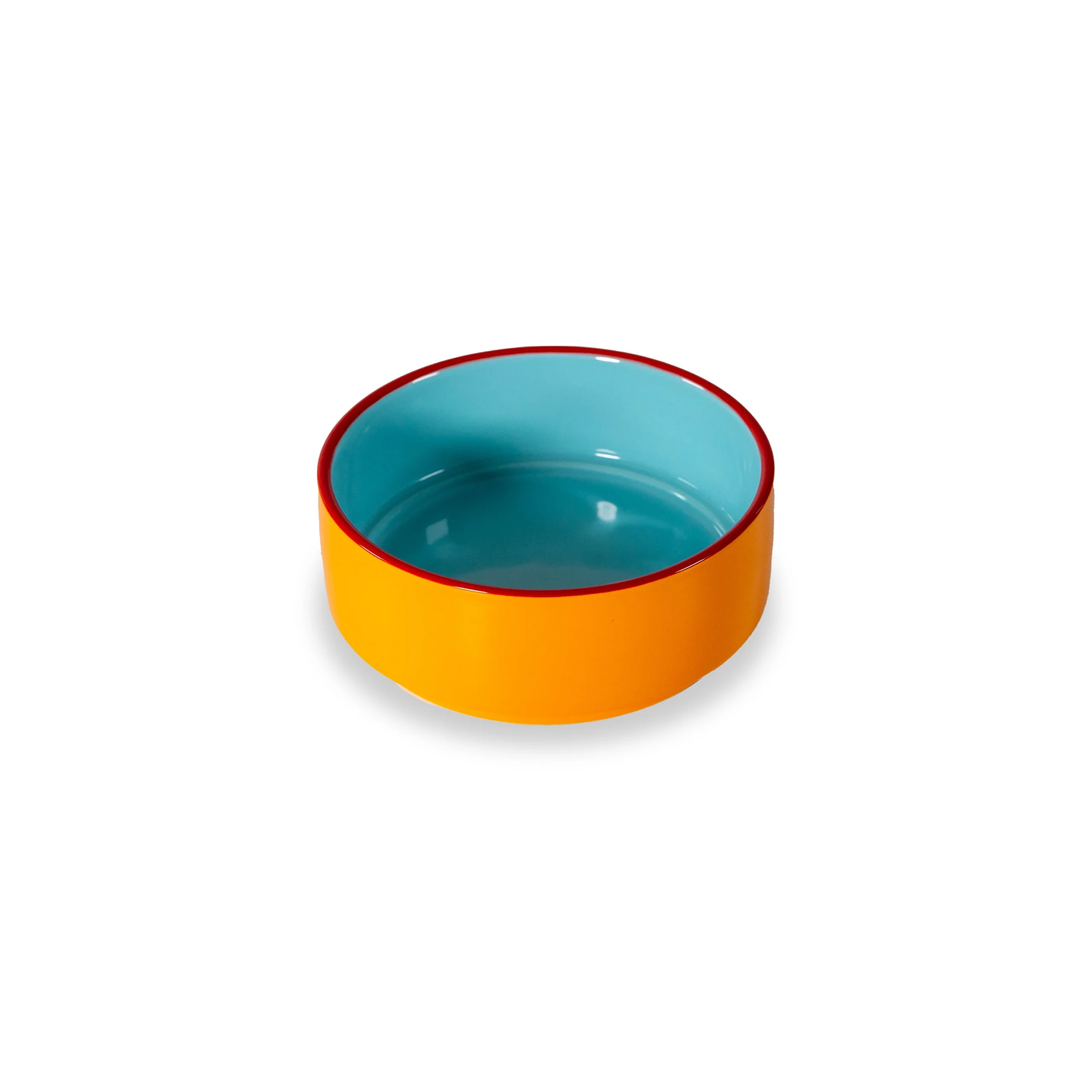 WD LifeStyle Ciotola Acqua D 12 Cm Arancione Celeste
