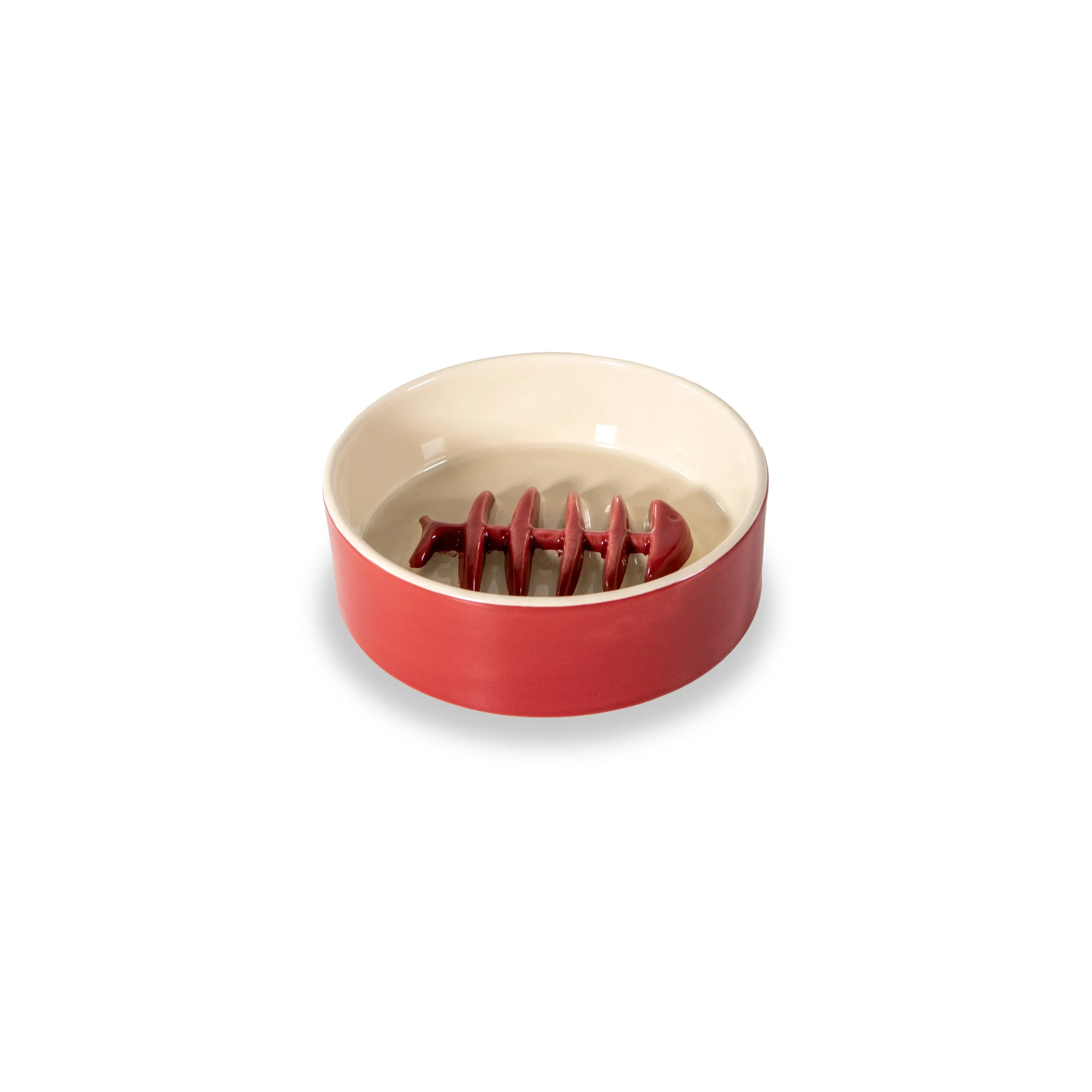 WD LifeStyle Ciotola Lisca di Pesce D 12 Cm Borgogna Beige