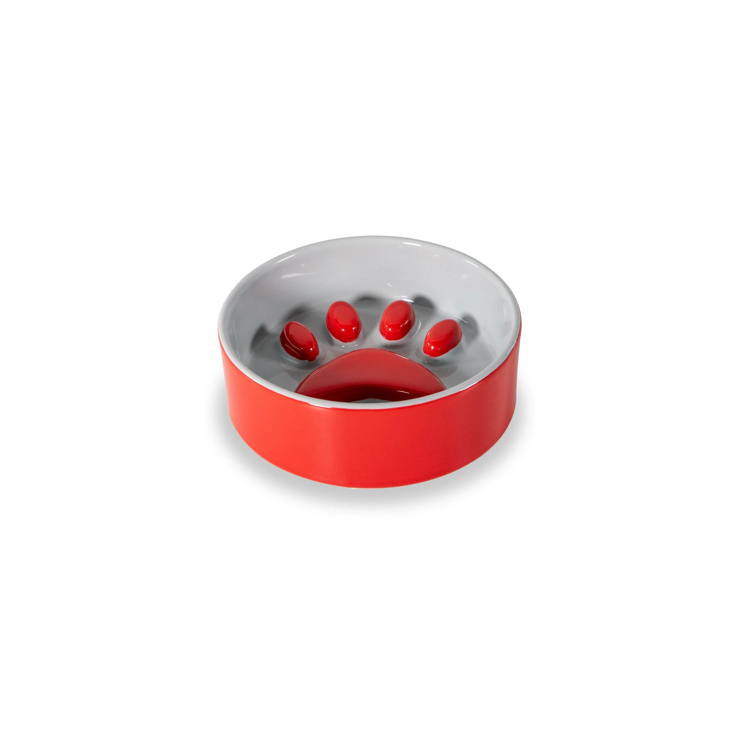 WD LifeStyle Ciotola Zampa Cat D 12 Cm Rosso Grigio
