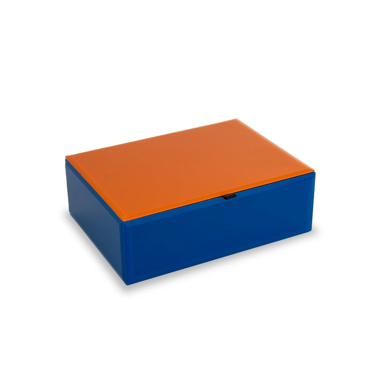 WD LifeStyle Cofanetto in Vetro 20 x 15 x 6,8 Cm Blu Arancione