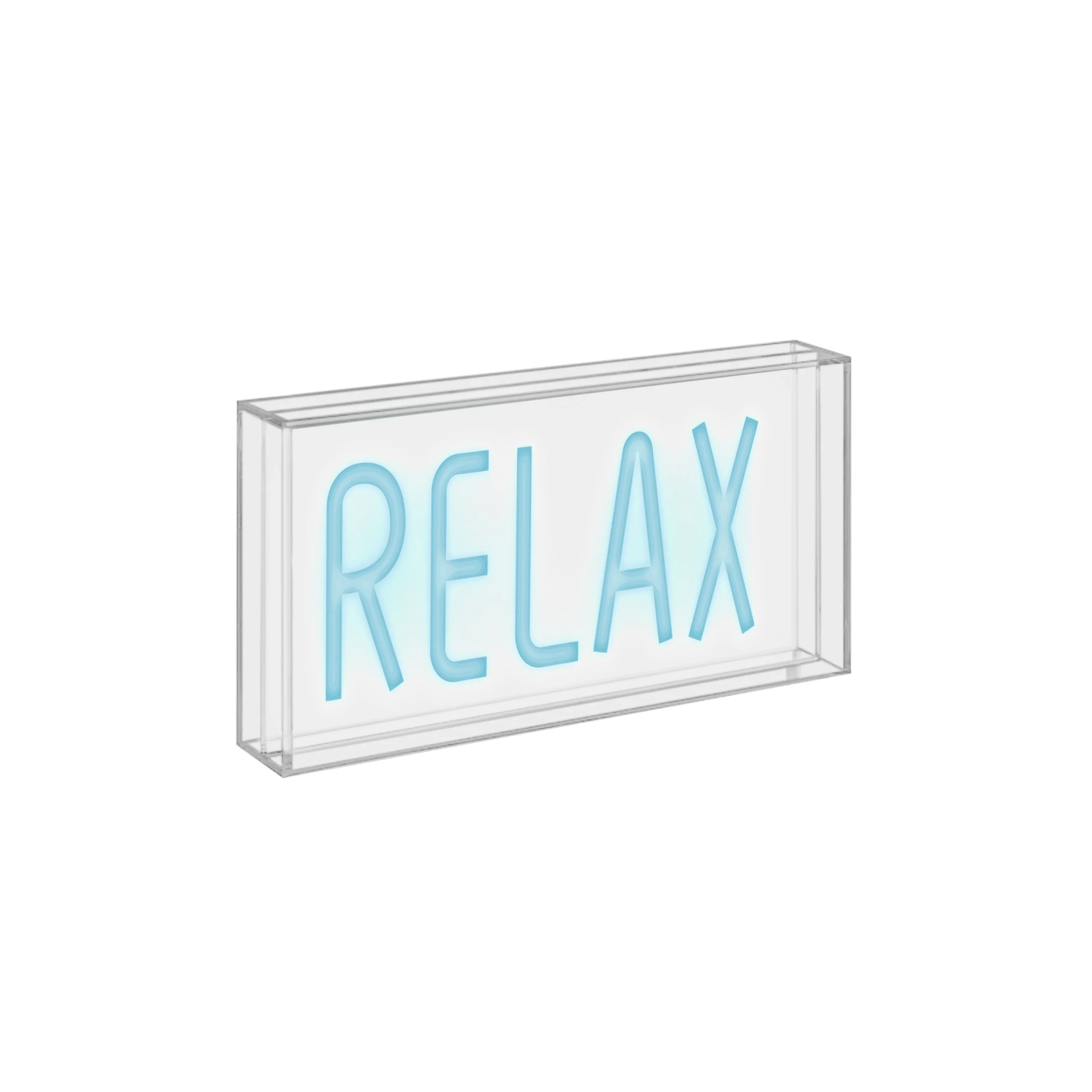 WD LifeStyle Insegna Neon con Cornice in Plexiglass 23 x 13 Cm Decoro Relax