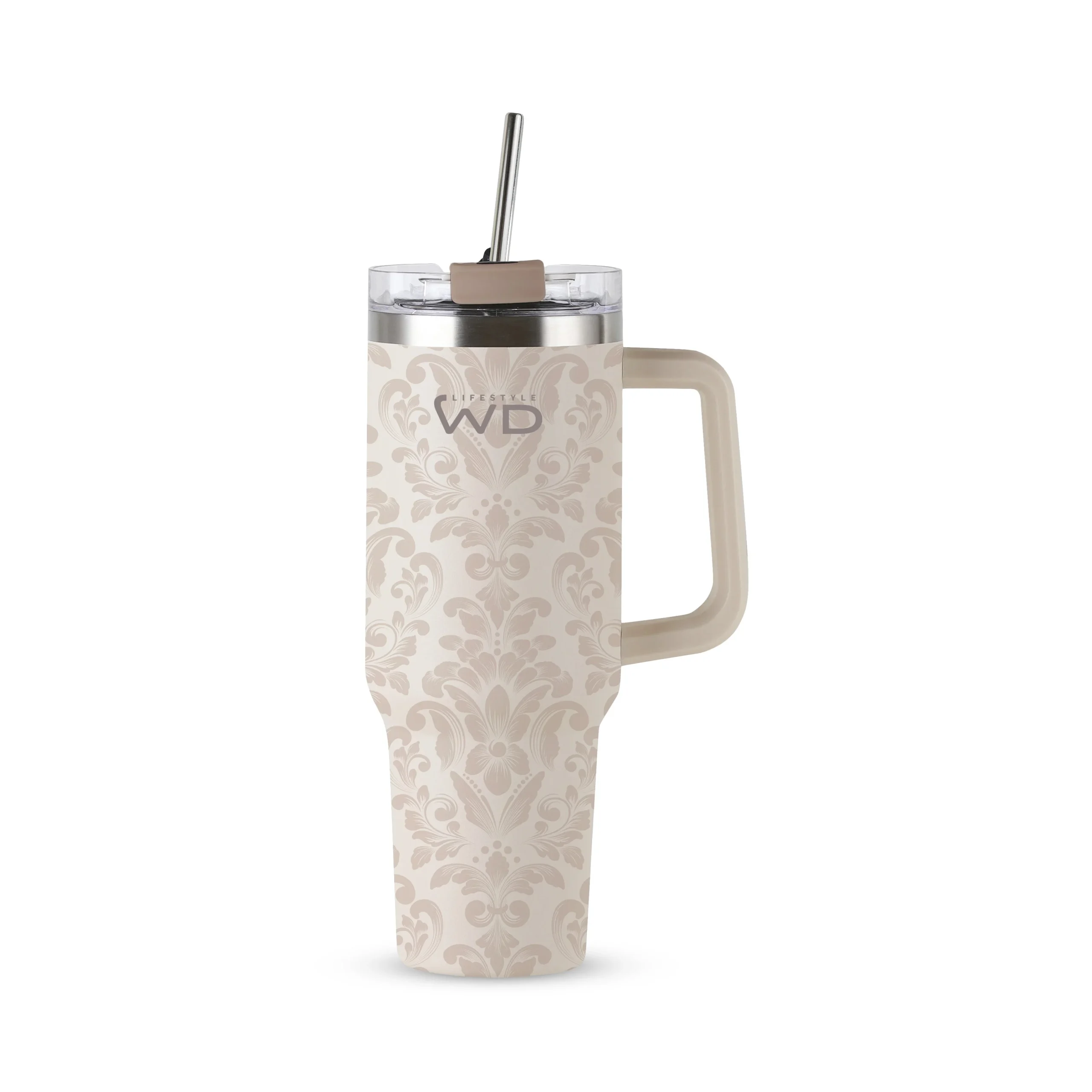 WD LifeStyle Mug Americana in Acciaio Inox 1,2 Lt Decoro Damascato