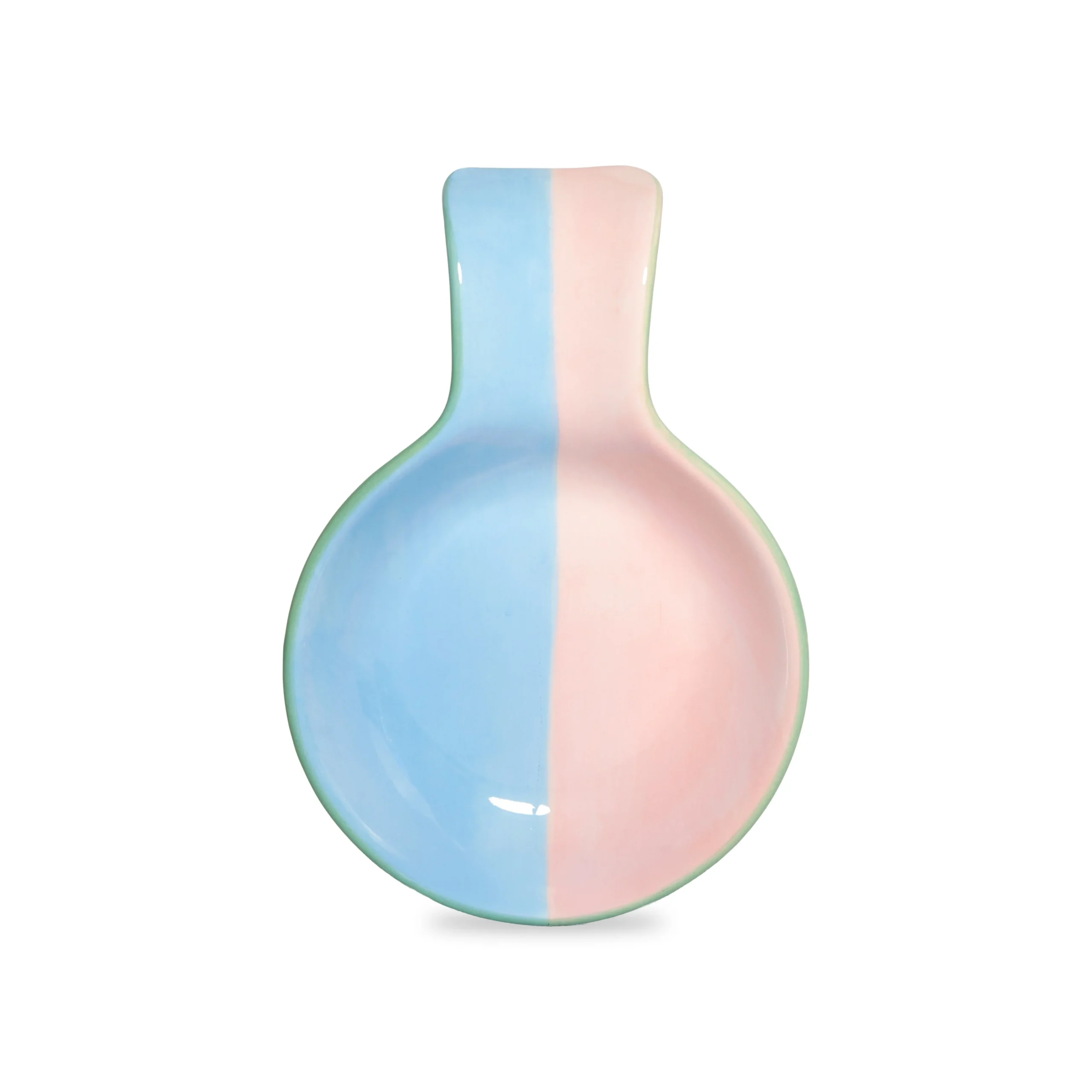 WD LifeStyle Poggiamestolo in  Stoneware 17,3 x 12  x 3,2 Cm Rosa Celeste