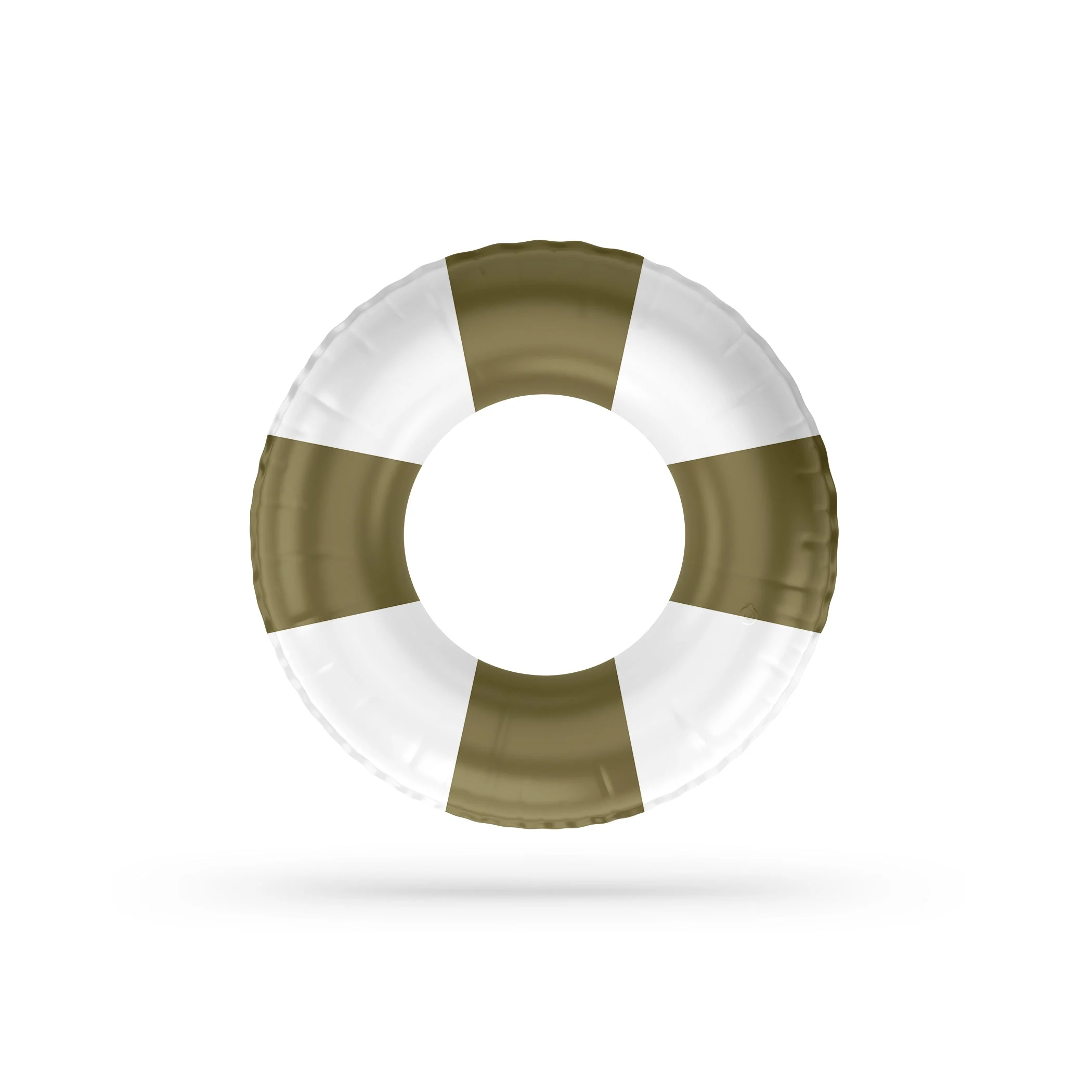 WD LifeStyle Salvagente Gonfiabile Decorazione Fasce Bianche e Oliva