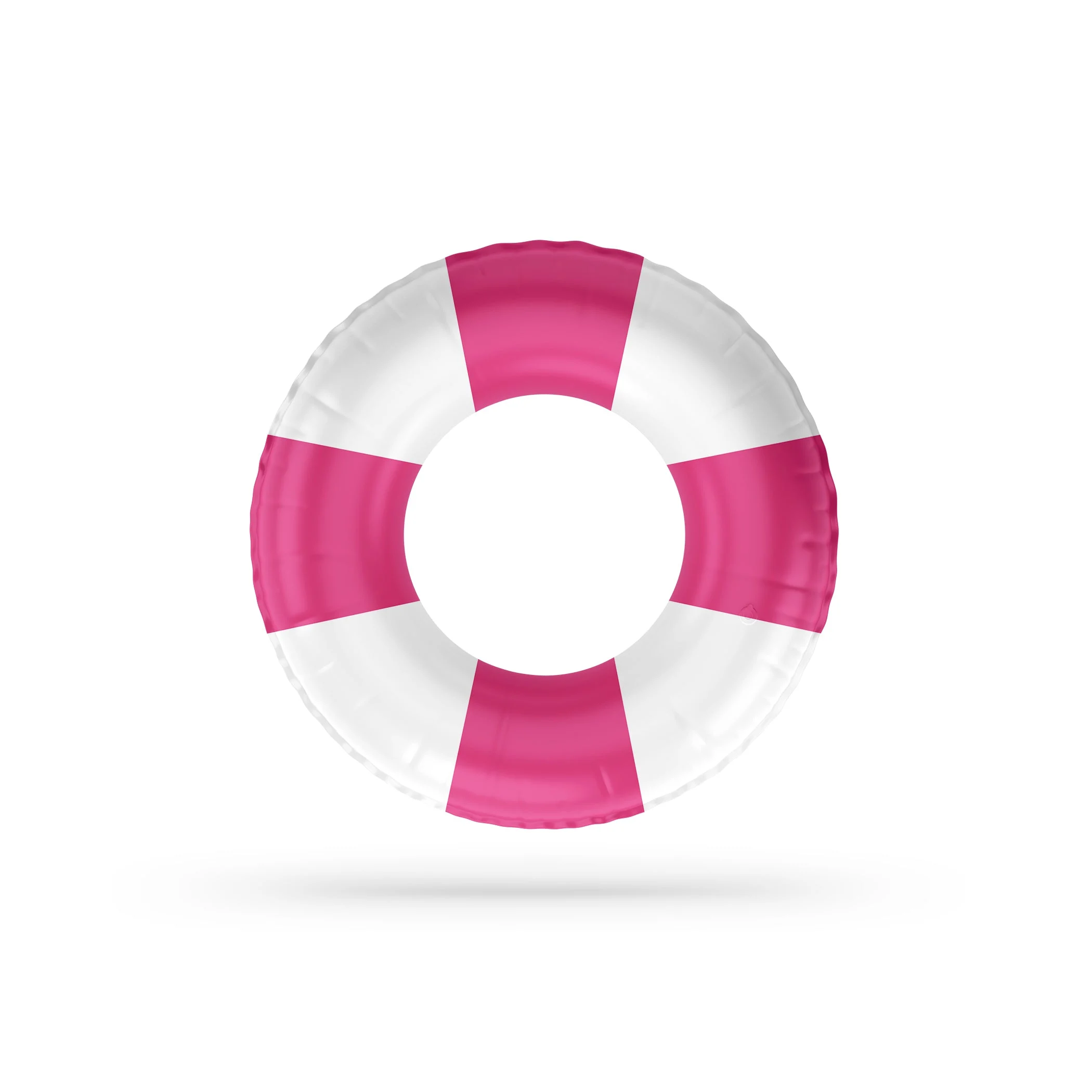 WD LifeStyle Salvagente Gonfiabile Decorazione Fasce Bianche e Rosa
