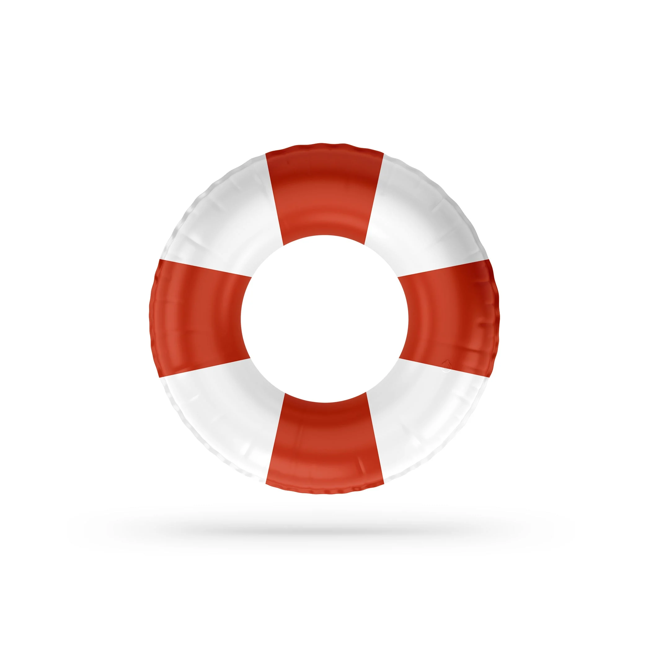 WD LifeStyle Salvagente Gonfiabile Decorazione Fasce Bianche e Rosso